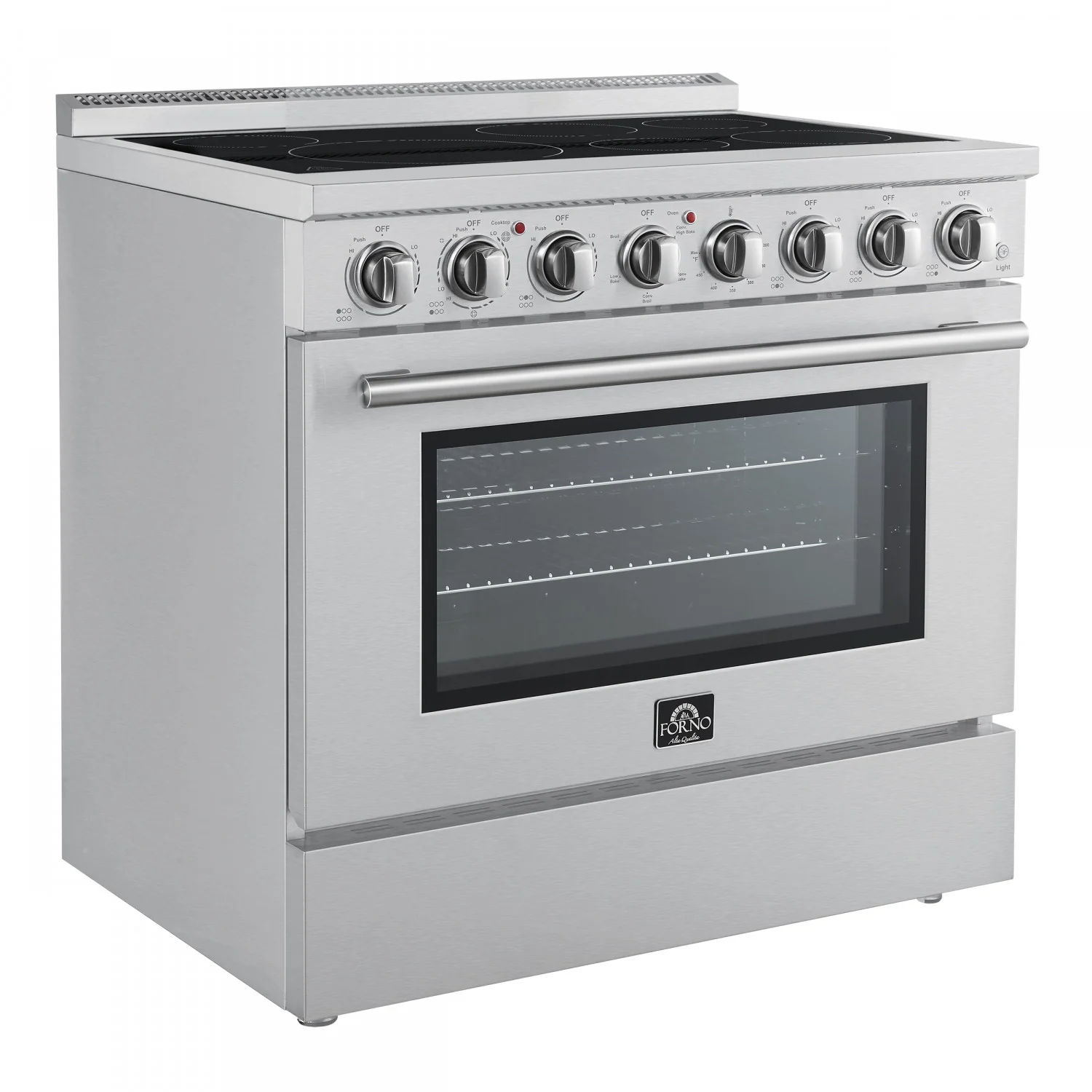 Forno Paolo 36" Stainless Steel Freestanding Electric Range with True Convection (5.44 Cu. Ft.) - FFSEL6011-36 - Image 5
