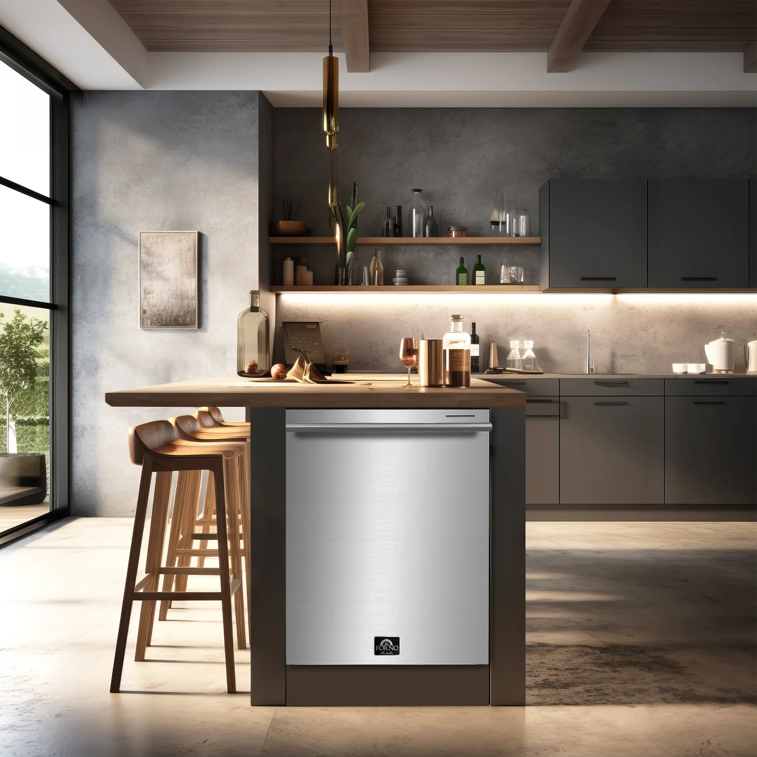 Forno Pozzo Stainless Steel Built-In Top Control Dishwasher (49 dBa) - FDWBI8067-24S - Image 21