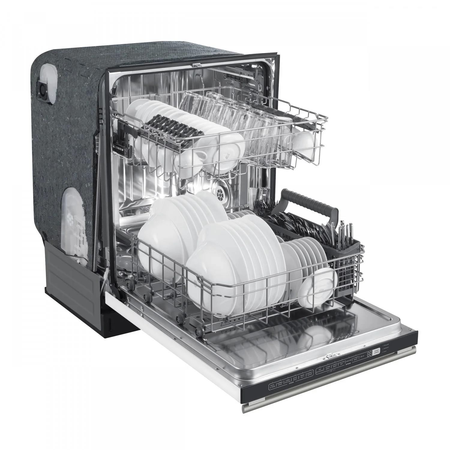 Forno Pozzo White Built-in Top Control Dishwasher (49 dBa) - FDWBI8067-24WHT - Image 4