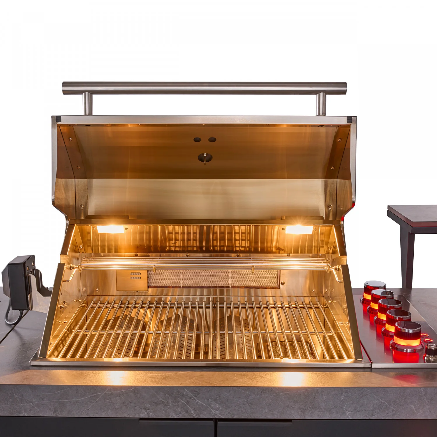 Forno Rimini Gray Countertop Outdoor Kitchen with 30" 62,600 BTU BBQ and Beverage Centre - FODKT2544BLK - Image 10