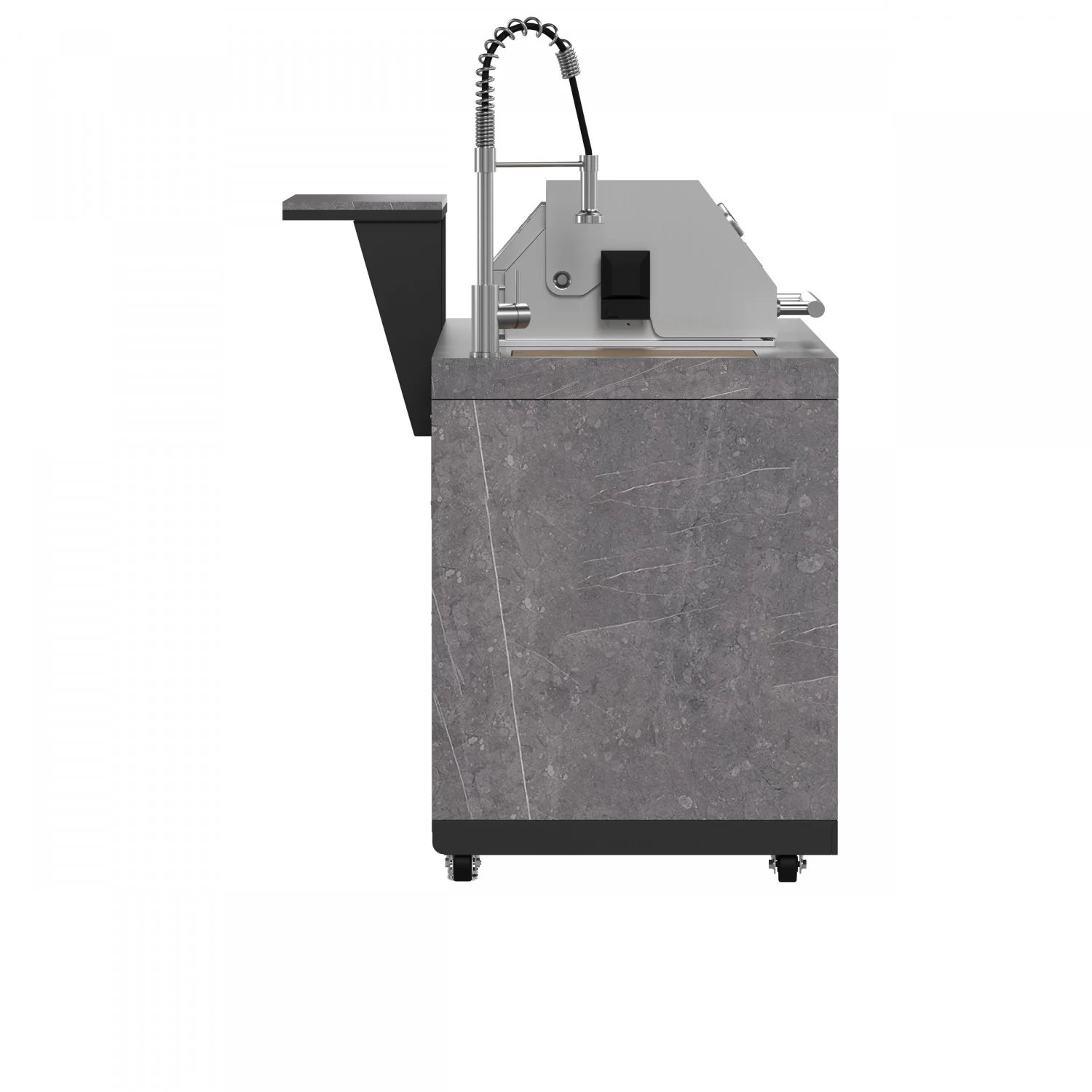 Forno Rimini Gray Countertop Outdoor Kitchen with 30" 62,600 BTU BBQ and Beverage Centre - FODKT2544BLK - Image 13