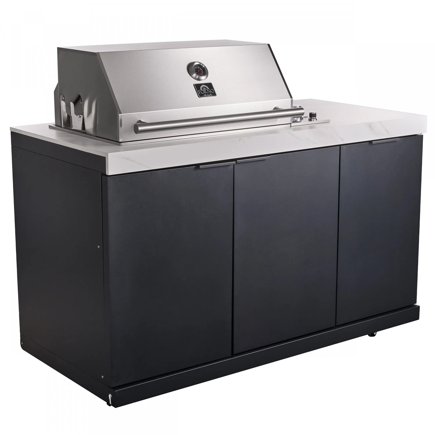 Forno Rimini White Countertop Outdoor Kitchen with 30" 62,600 BTU BBQ and 2 Beverage Centres (4.8 Cu. Ft.) - FODKT2575WHT - Image 11