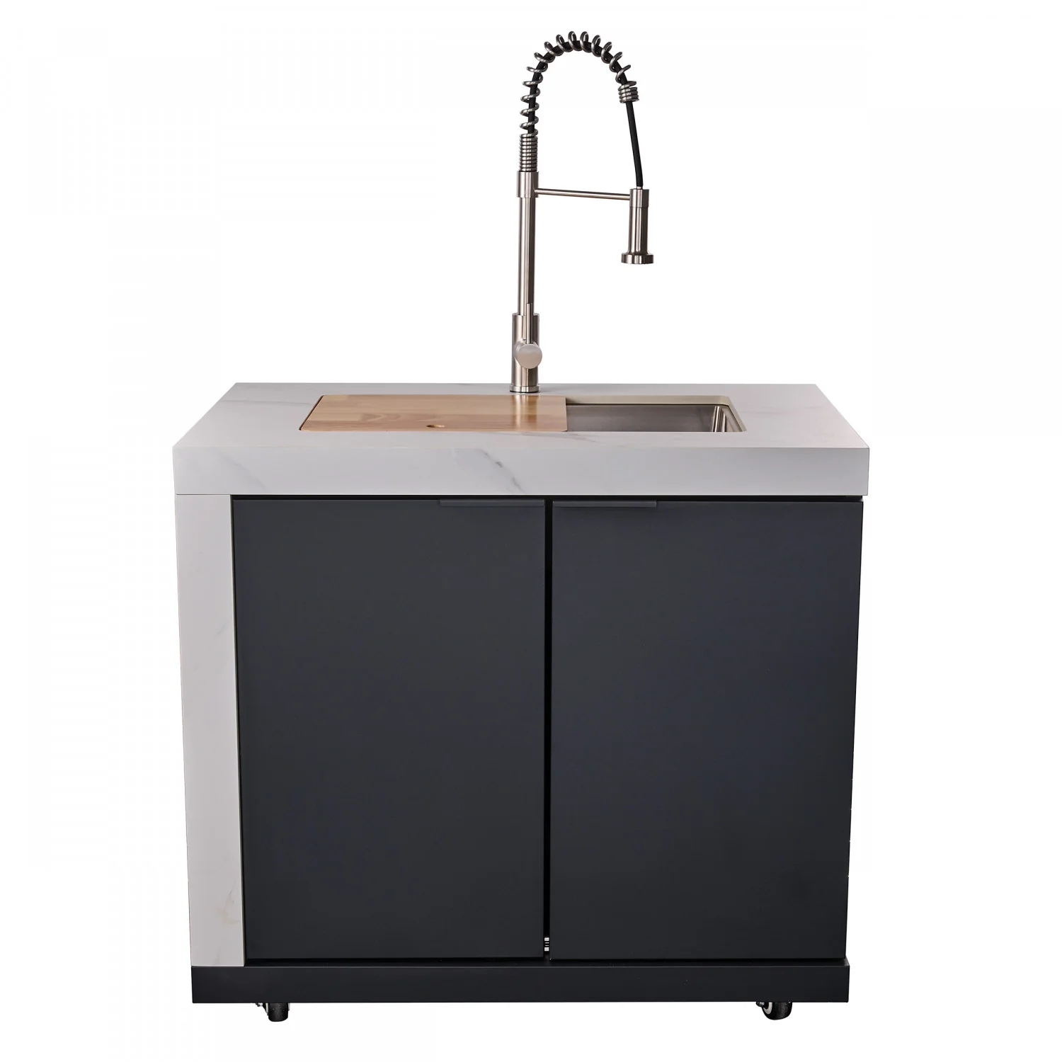 Forno Rimini White Countertop Outdoor Kitchen with 30" 62,600 BTU BBQ and 2 Beverage Centres (4.8 Cu. Ft.) - FODKT2575WHT - Image 16