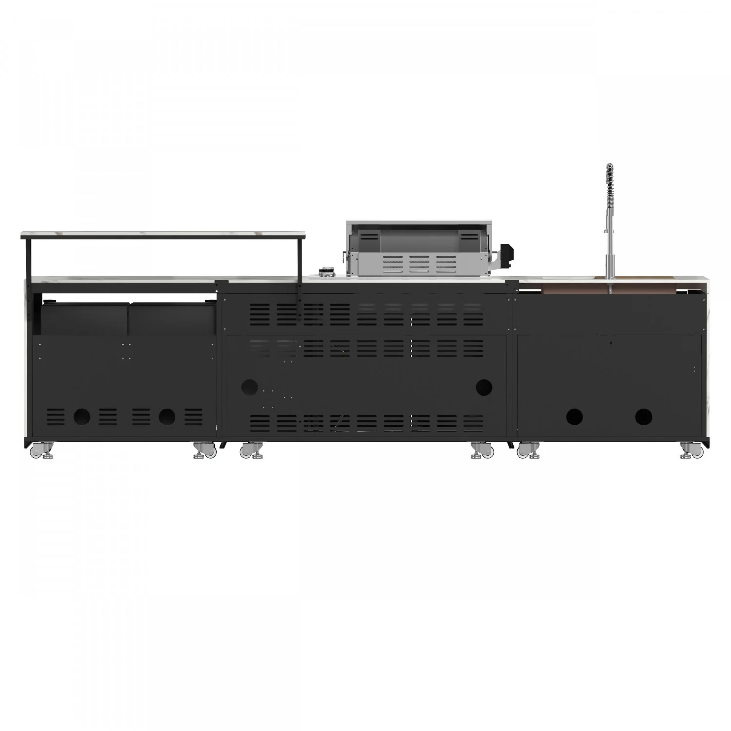 Forno Rimini White Countertop Outdoor Kitchen with 30" 62,600 BTU BBQ and 2 Beverage Centres (4.8 Cu. Ft.) - FODKT2575WHT - Image 23