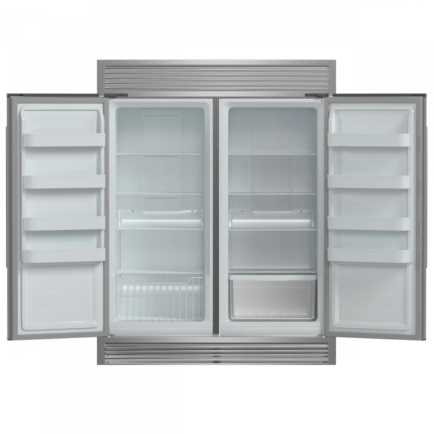 Forno Rizzuto 56" Stainless Steel 2-piece Convertible Refrigerator/Freezer (27.6 Cu. Ft.) - FFFFD1933-60S - Image 4