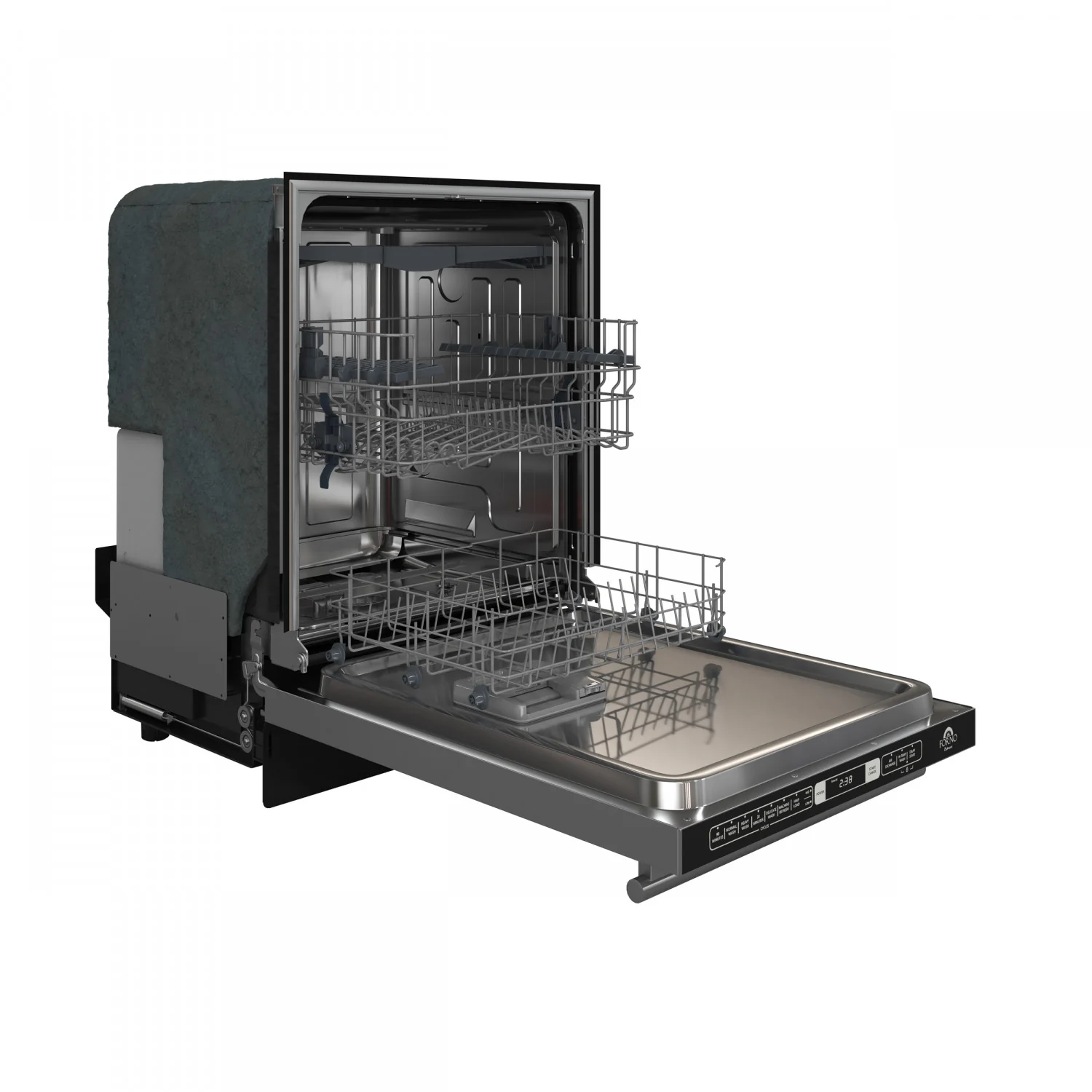 Forno Romano Stainless Steel Built-in Top Control Dishwasher (52 dBa) - FDWBI8035-24S - Image 11