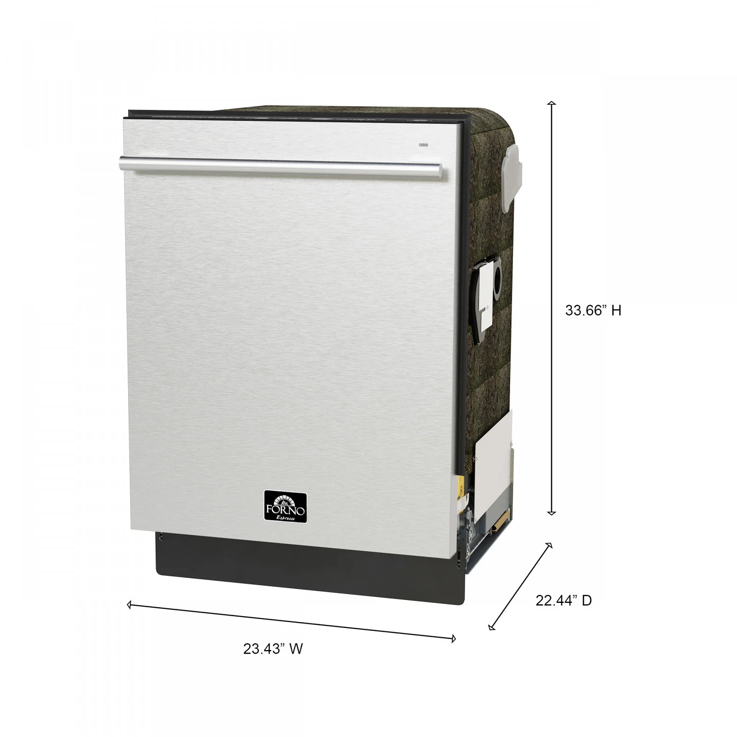 Forno Romano Stainless Steel Built-in Top Control Dishwasher (52 dBa) - FDWBI8035-24S - Image 13