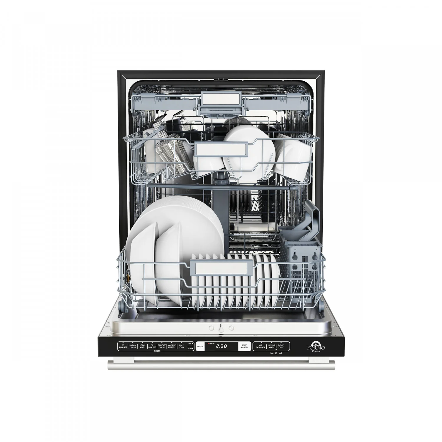 Forno Romano Stainless Steel Built-in Top Control Dishwasher (52 dBa) - FDWBI8035-24S - Image 3