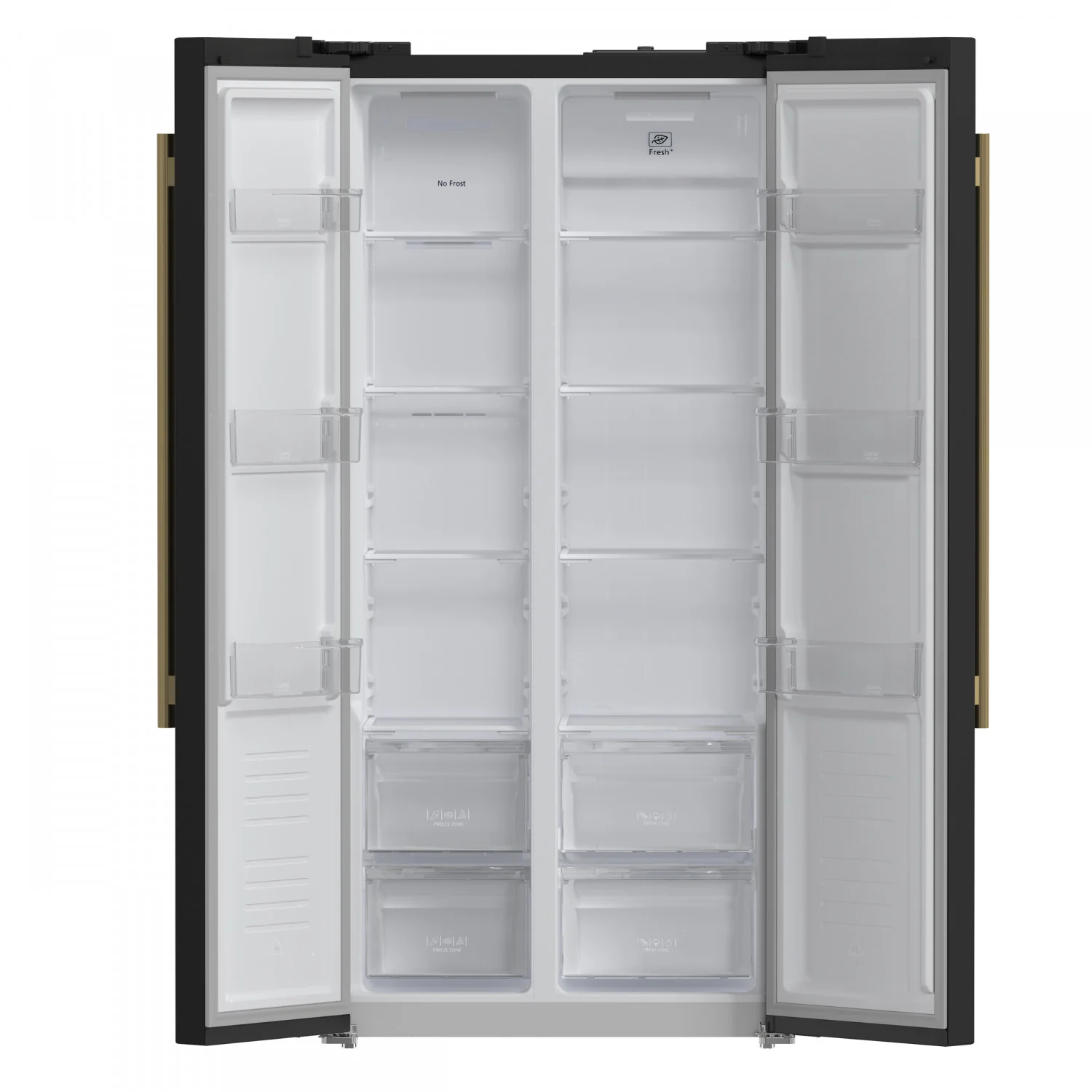 Forno Salerno 15.6 Cu.Ft. 33" Black Freestanding Side-by-side Refrigerator - FFRBI1805-33BLK - Image 2