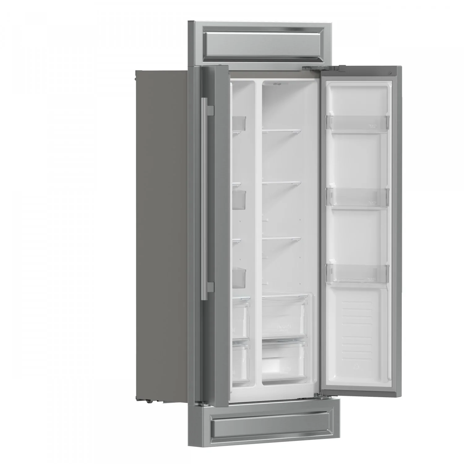 Forno Salerno 33" 15.6 Cu.Ft. Stainless Steel Built-in Side-by-Side Refrigerator - FFRBI1805-37MG - Image 3