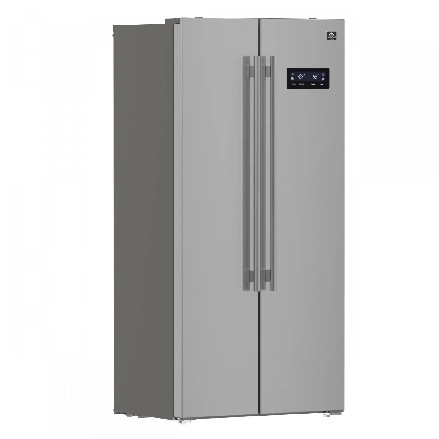 Forno Salerno 33" 15.6 Cu.Ft. Stainless Steel Freestanding Side-by-Side Refrigerator - FFRBI1805-33SB - Image 2