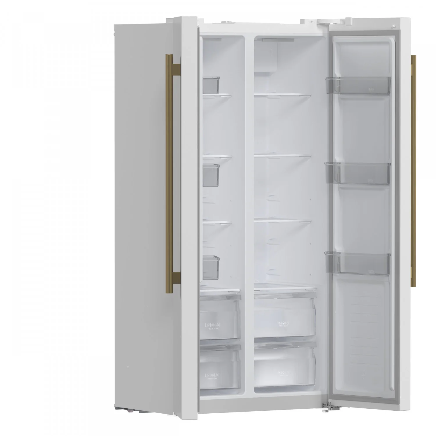 Forno Salerno 33" 15.6 Cu.Ft. White Freestanding Side-by-Side Refrigerator - FFRBI1805-33WHT - Image 2