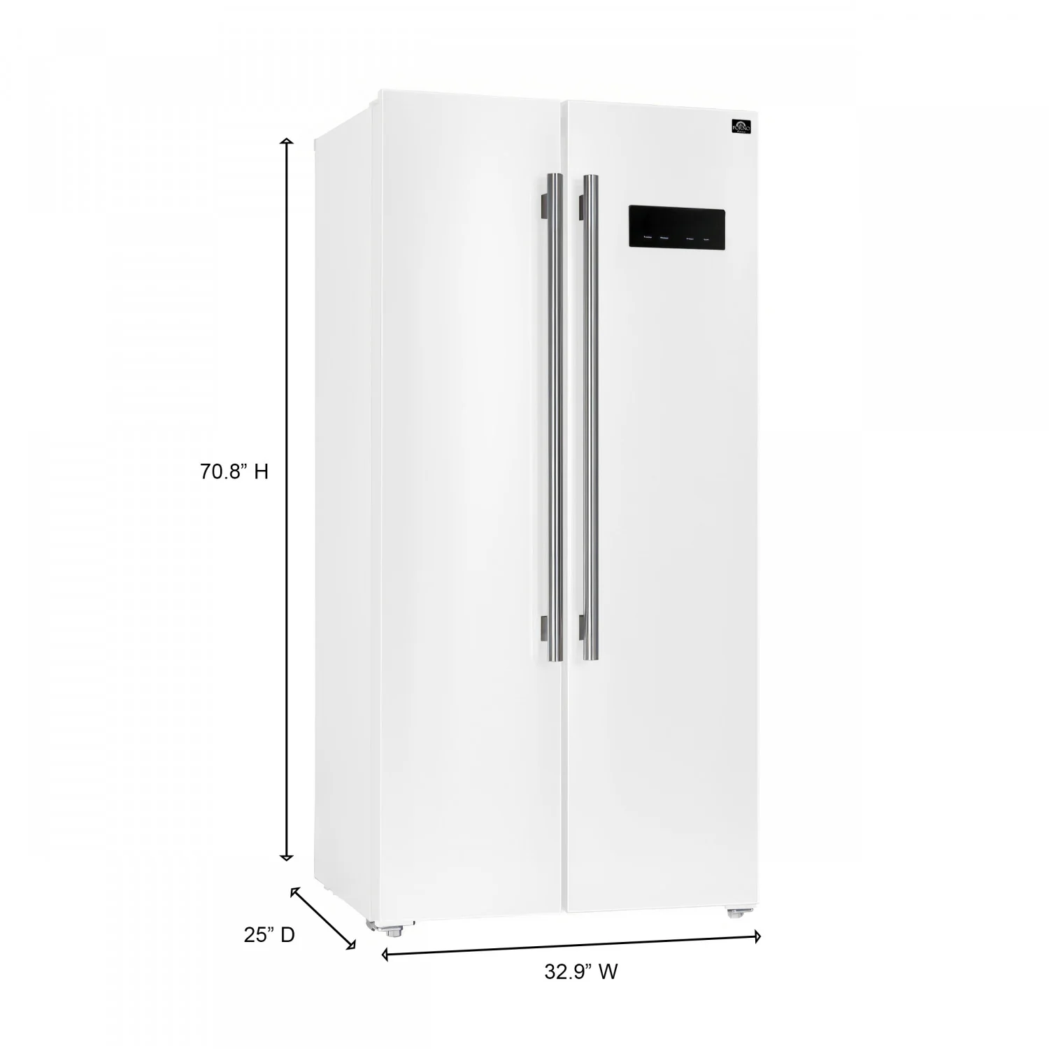 Forno Salerno 33" 15.6 Cu.Ft. White Freestanding Side-by-Side Refrigerator - FFRBI1805-33WHT - Image 6