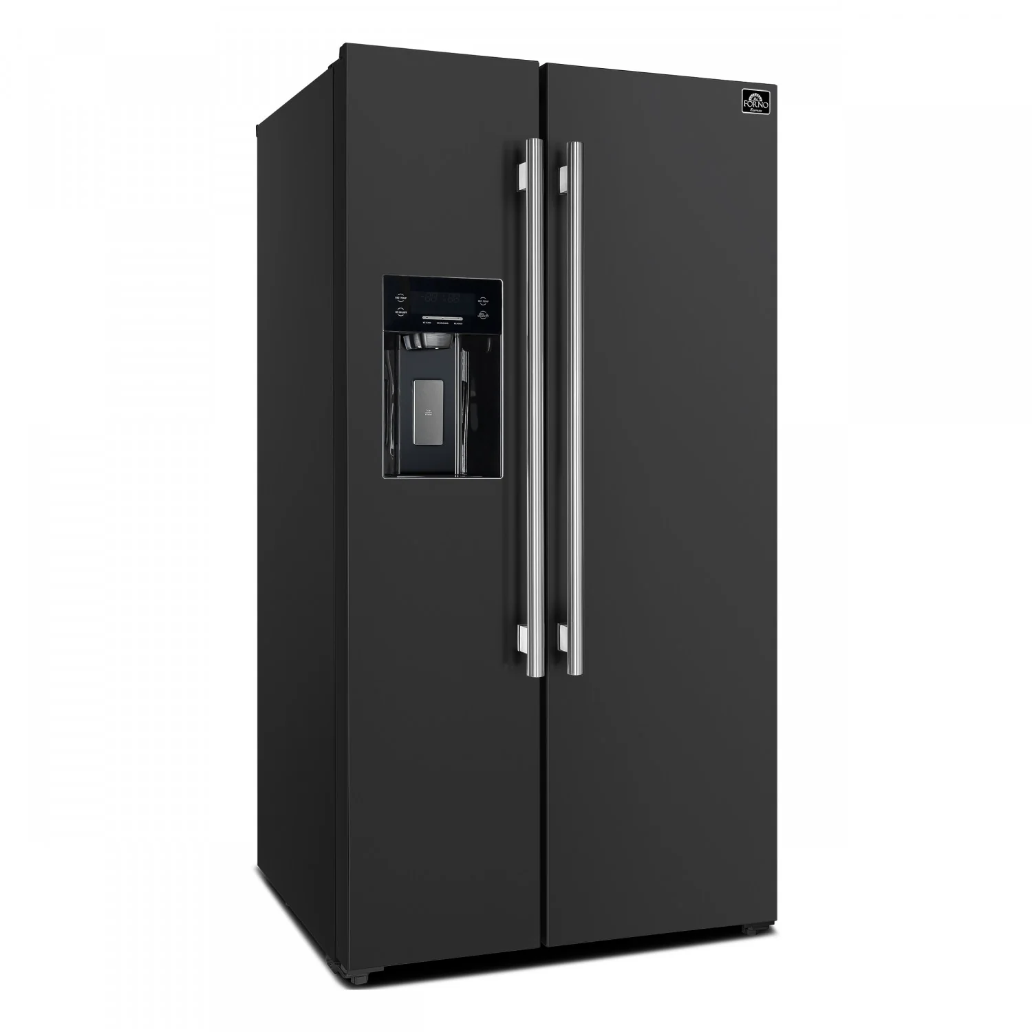 Forno Salerno 36" 20 Cu.Ft. Black Side-by-side Refrigerator with Ice & Water Dispenser - FFRBI1844-36BLK - Image 4
