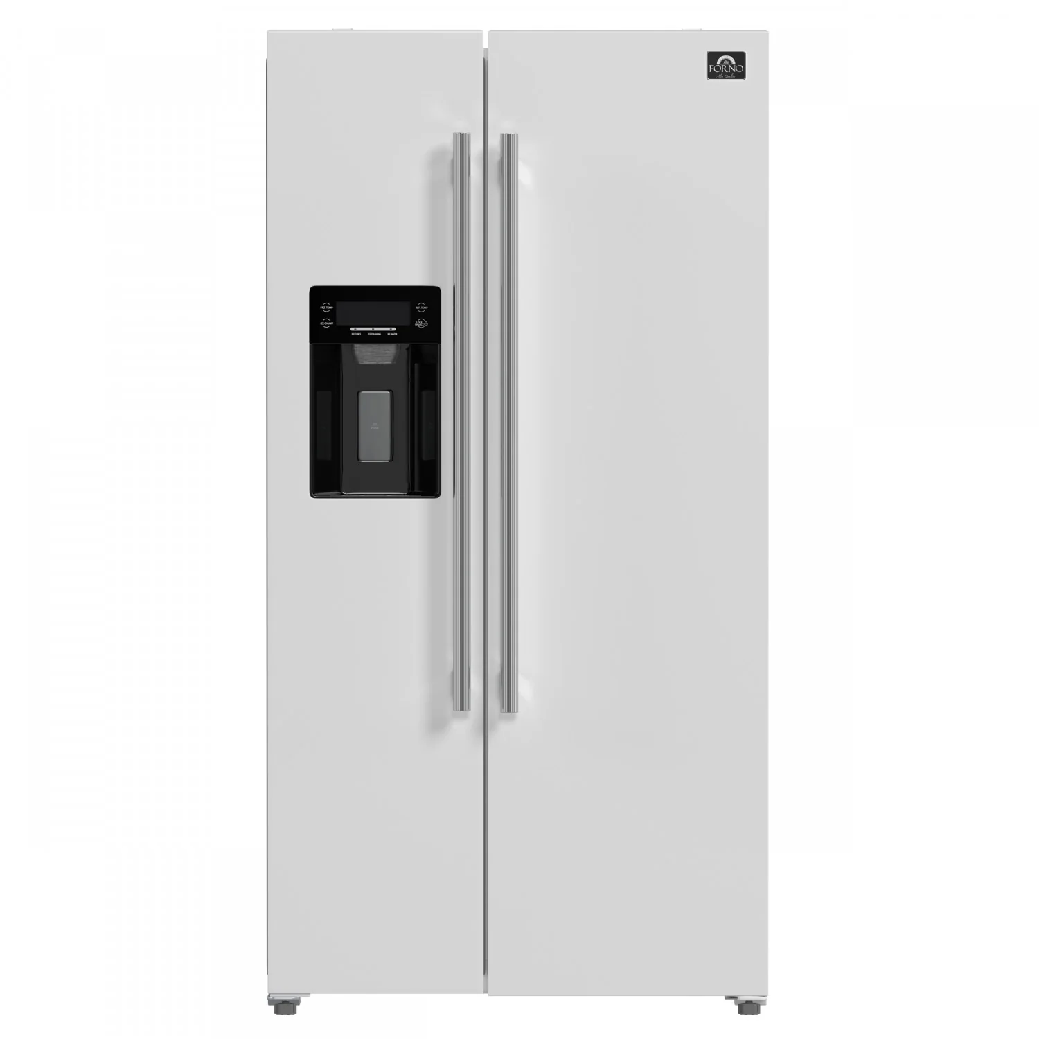 Forno Salerno 36" 20 Cu.Ft. White Side-by-Side Refrigerator with Ice & Water Dispenser - FFRBI1844-36WHT - Image 2
