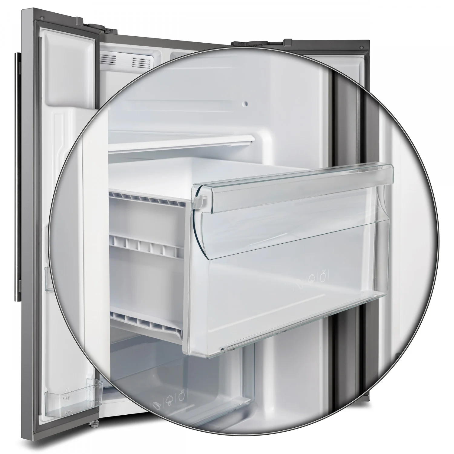 Forno Salerno 40" 20 Cu.Ft. Stainless Steel Built-in Side-by-Side Refrigerator with Ice & Water Dispenser - FFRBI1844-40SG - Image 8