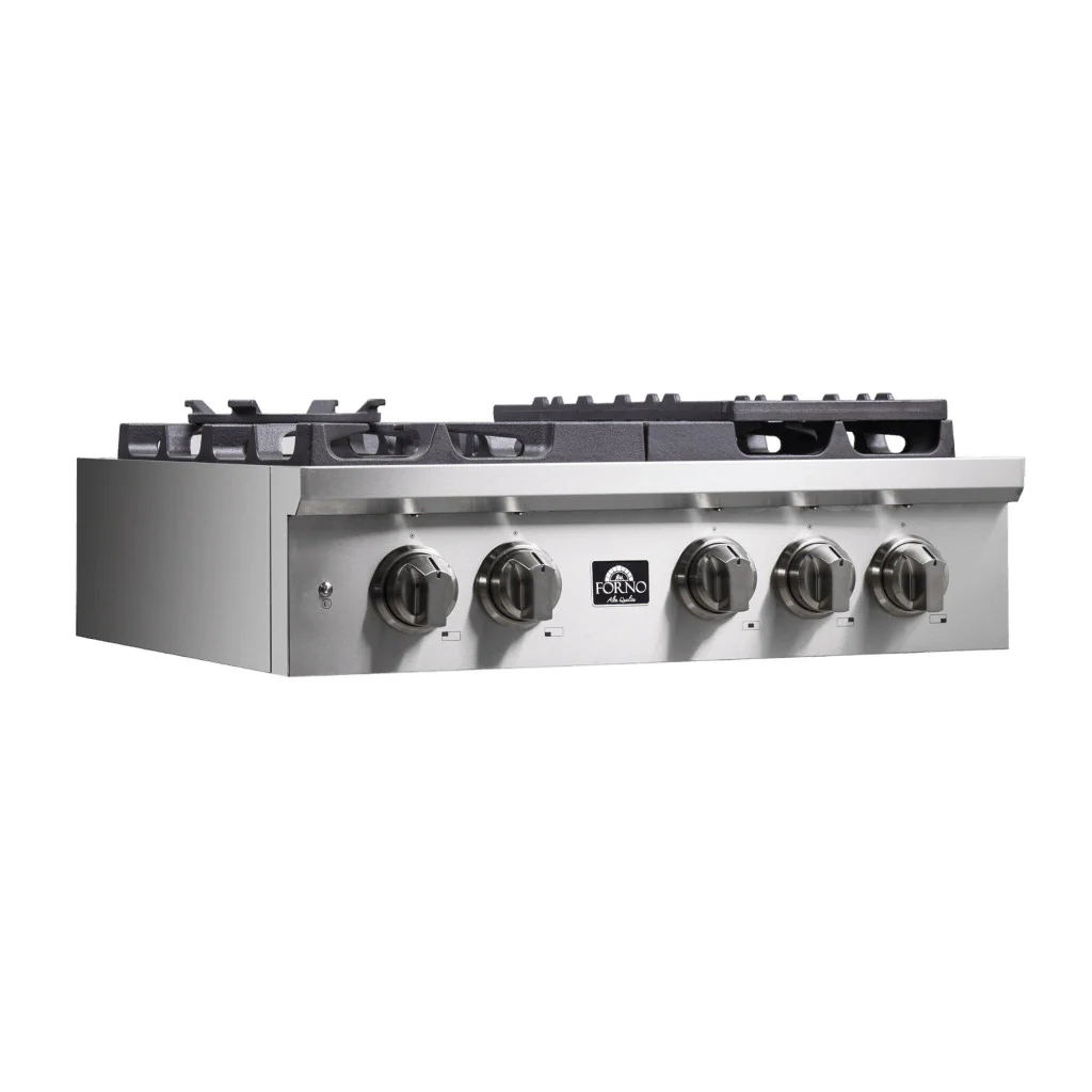 Forno Spezia Stainless Steel 30" Pro-style Gas Cooktop - FCTGS5751-30 - Image 2