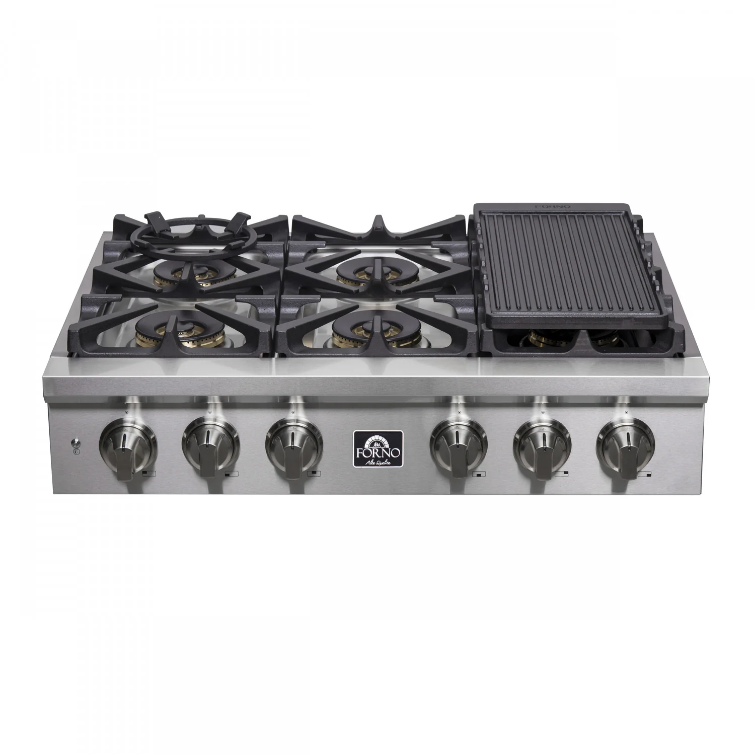 Forno Spezia Stainless Steel 36" Pro-style Gas Cooktop - FCTGS5751-36 - Image 5