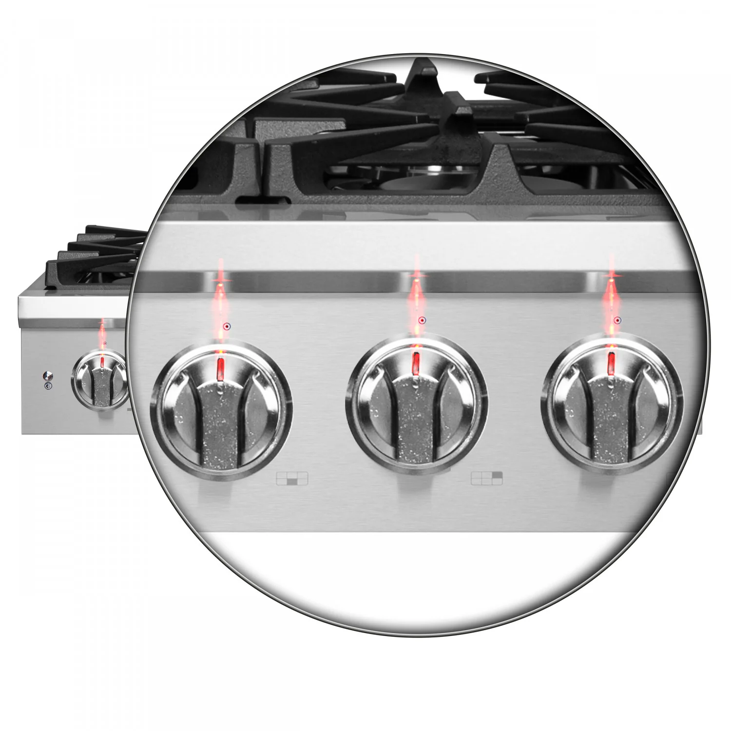 Forno Spezia Stainless Steel 36" Pro-style Gas Cooktop - FCTGS5751-36 - Image 8