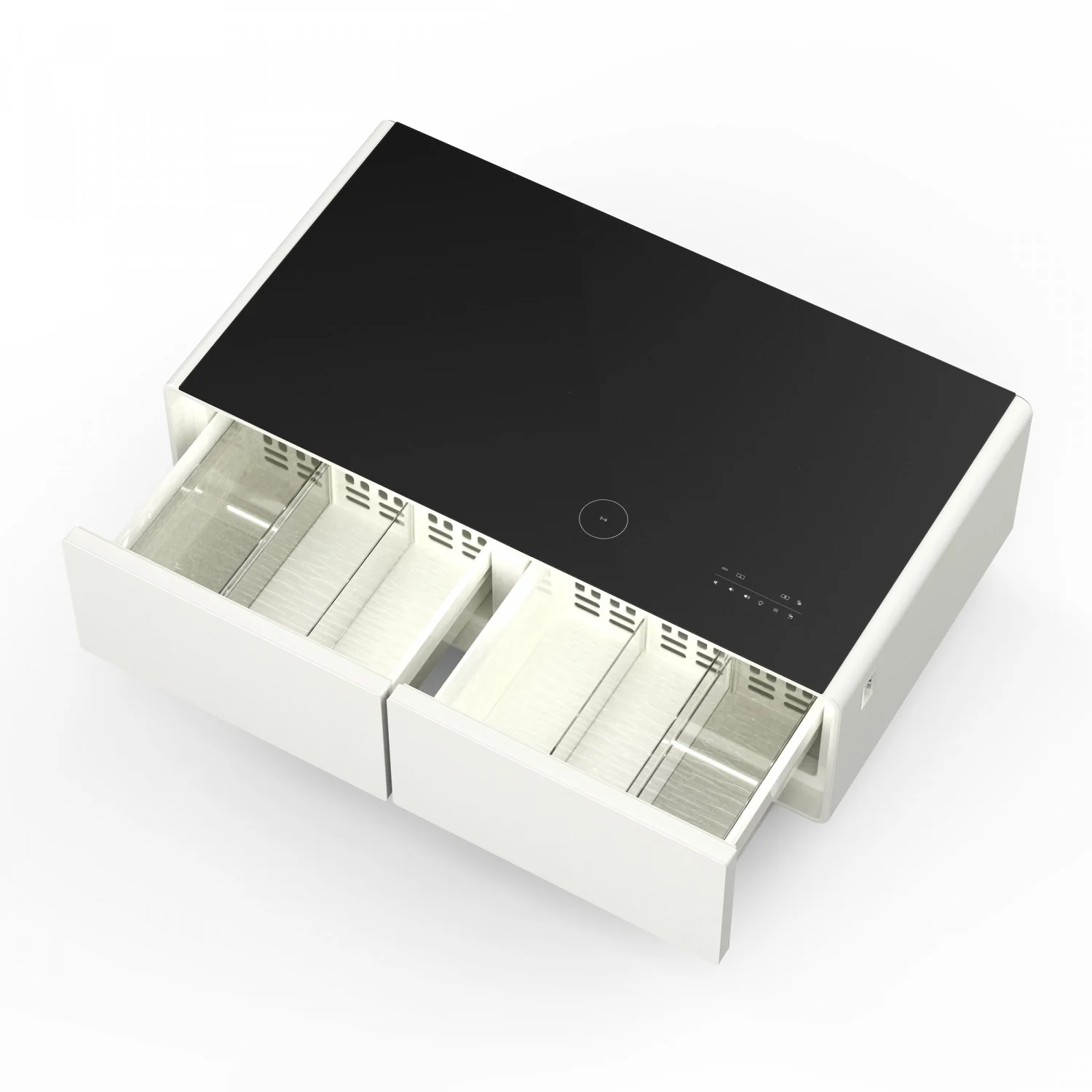 Forno Tavolo Smart Coffee Table With Dual Refrigerator Drawers - White - FCTFR7006-51WHT - Image 3