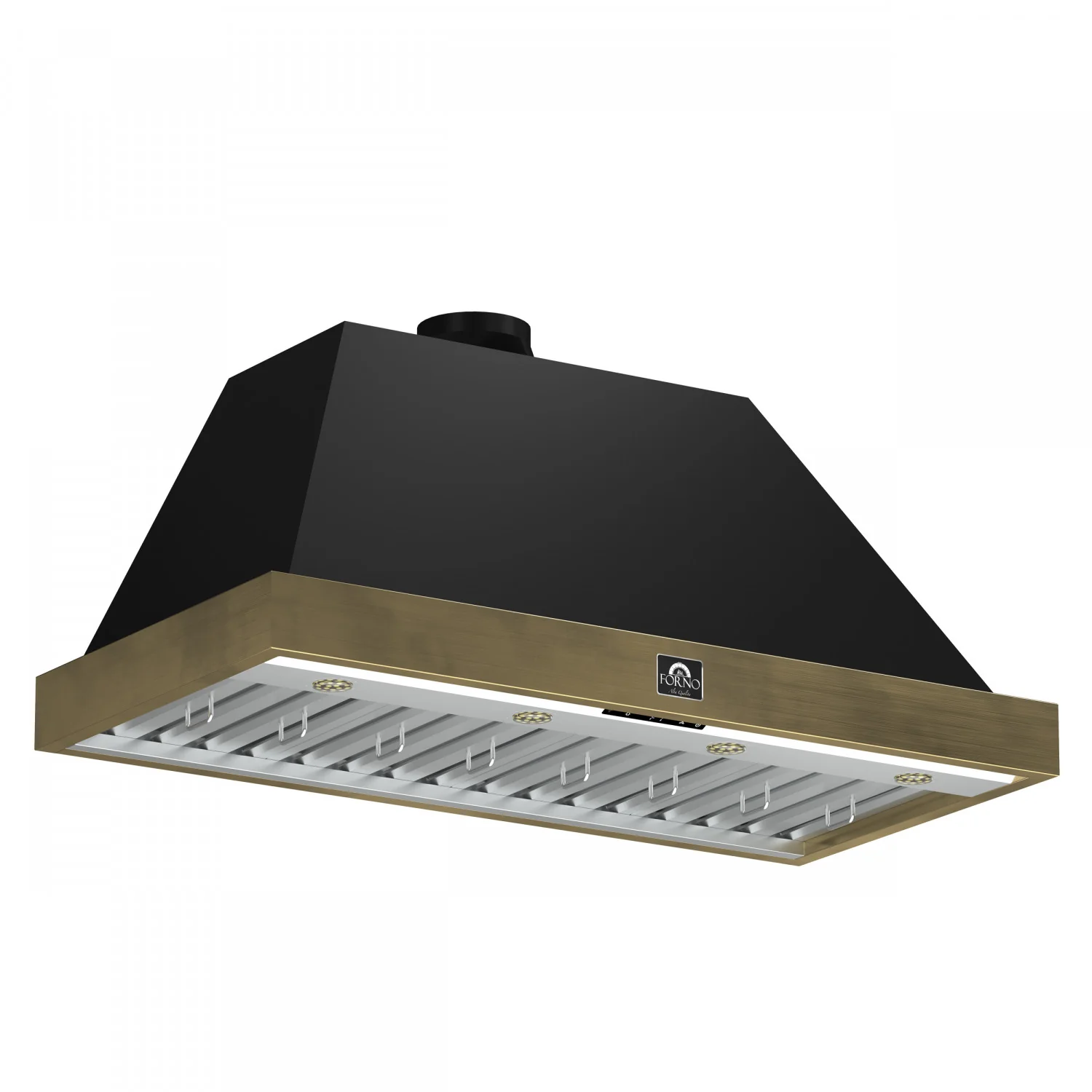 Forno Vittorio Black 48" 600 CFM Wall Mounted Range Hood - FRHWM5078-48BLK - Image 2