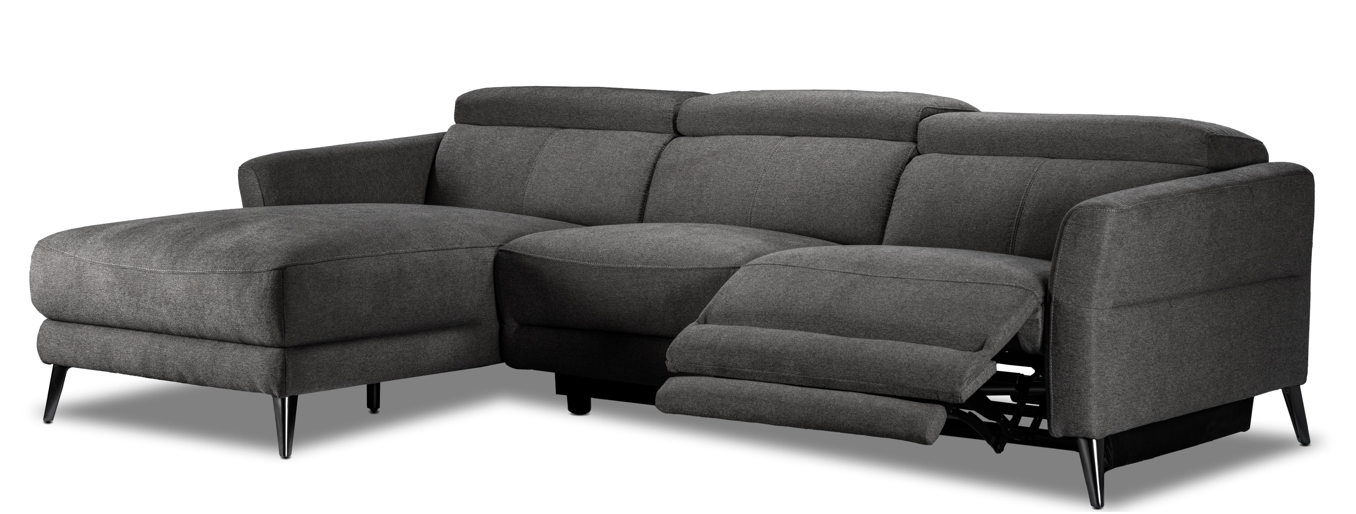 Francesca 2-Piece Power Reclining Sectional with Left-Facing Chaise - Starburst Metal - Image 4