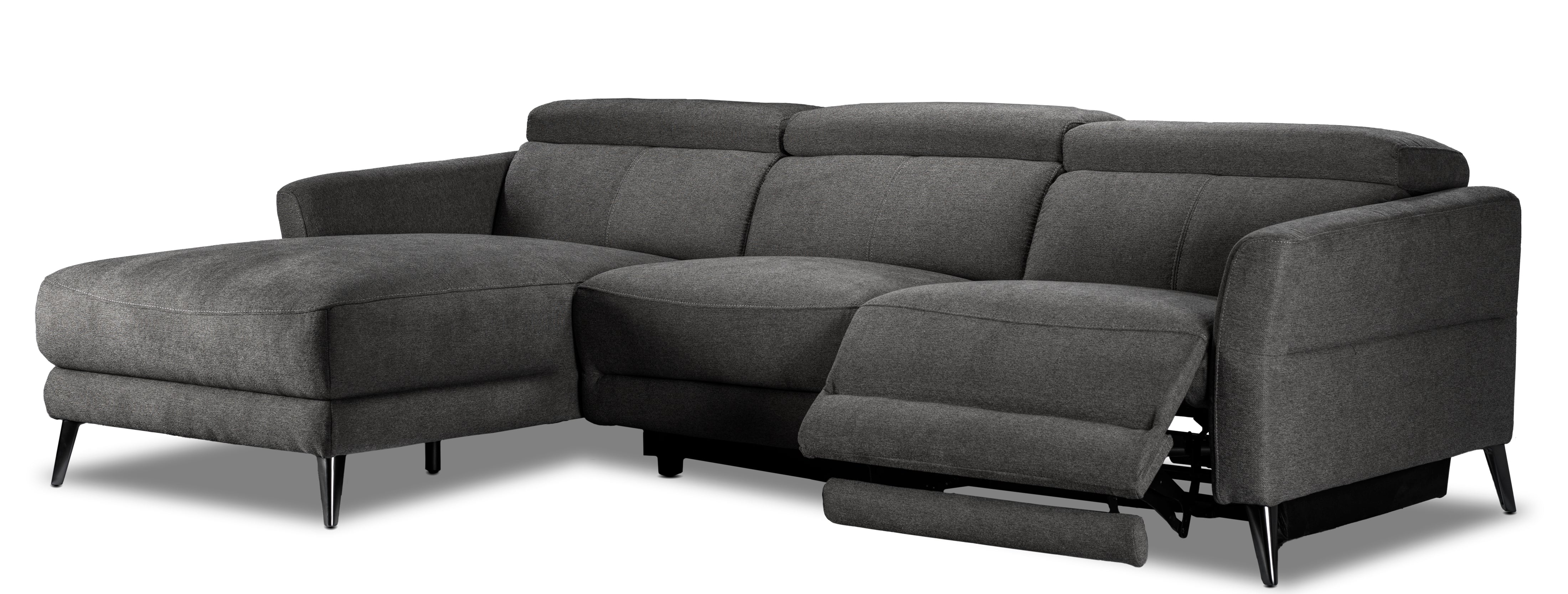 Francesca 2-Piece Power Reclining Sectional with Left-Facing Chaise - Starburst Metal - Image 5