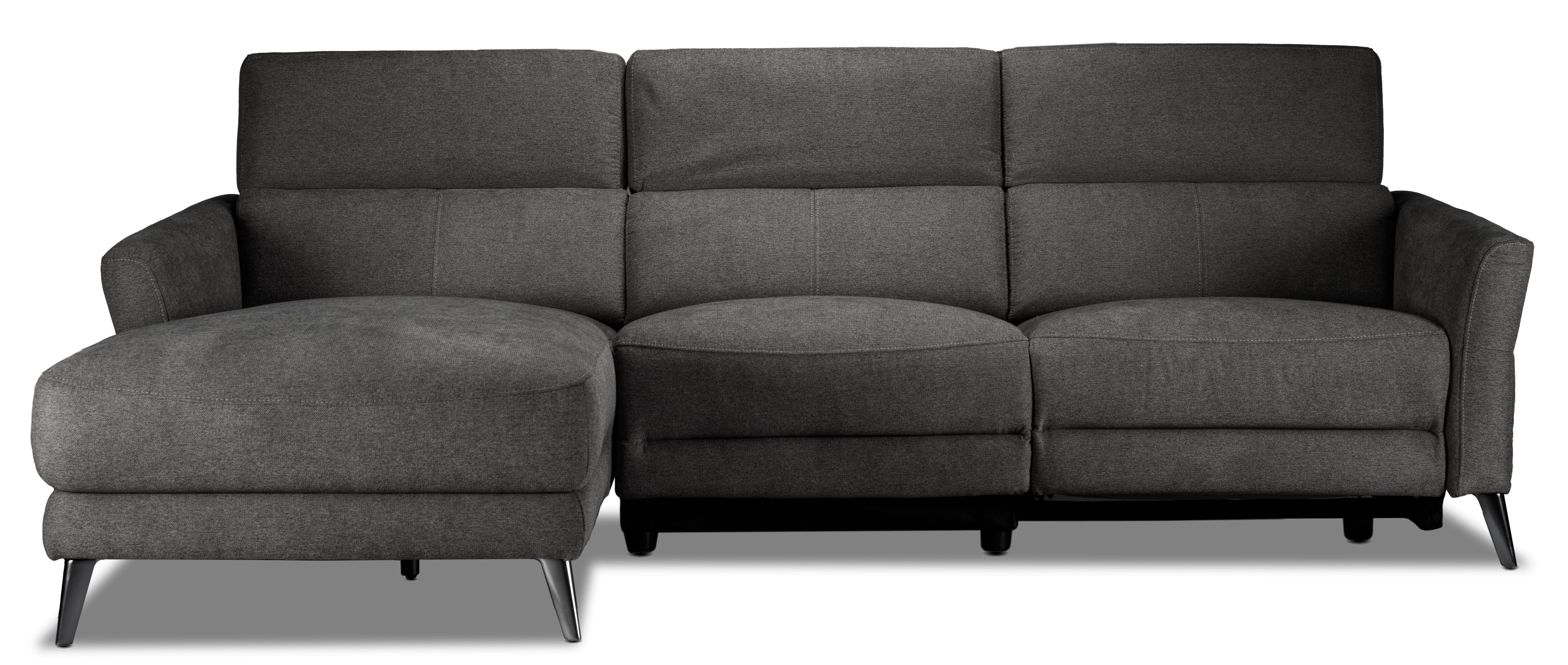 Francesca 2-Piece Power Reclining Sectional with Left-Facing Chaise - Starburst Metal - Image 7