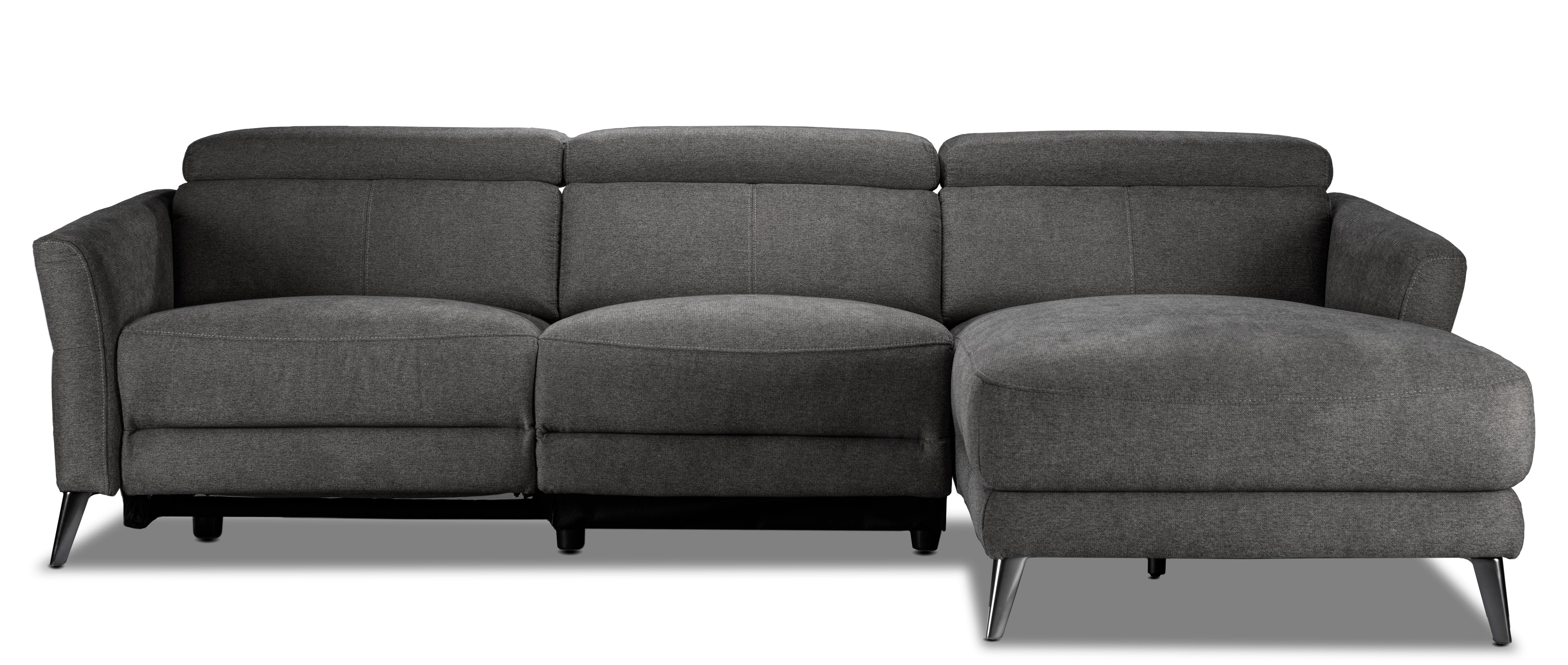 Francesca 2-Piece Power Reclining Sectional with Right-Facing Chaise - Starburst Metal - Image 5
