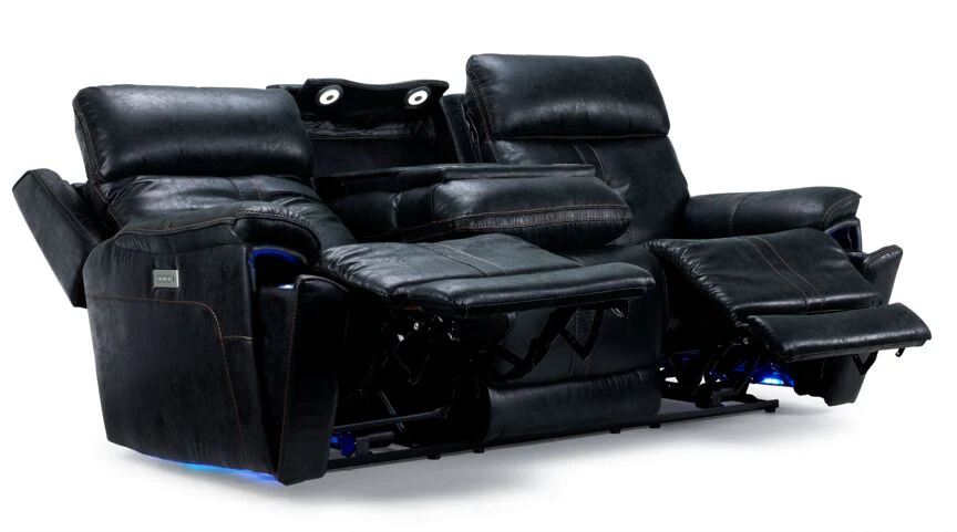 Franco Triple Power Reclining Sofa with Multimedia system - Eclipse - Image 3