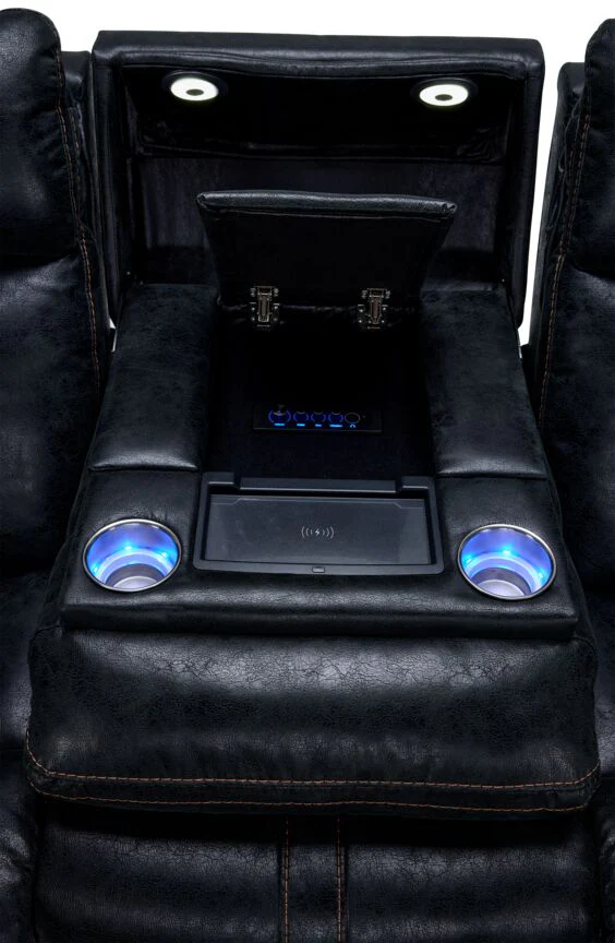 Franco Triple Power Reclining Sofa with Multimedia system - Eclipse - Image 6