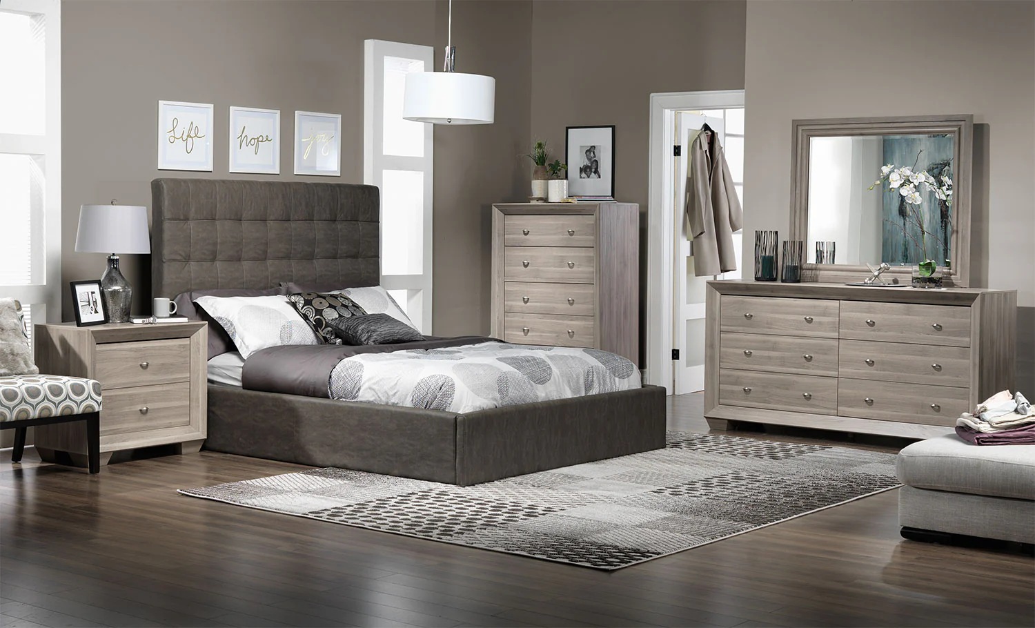 Franklin Night Table - Taupe - Image 2
