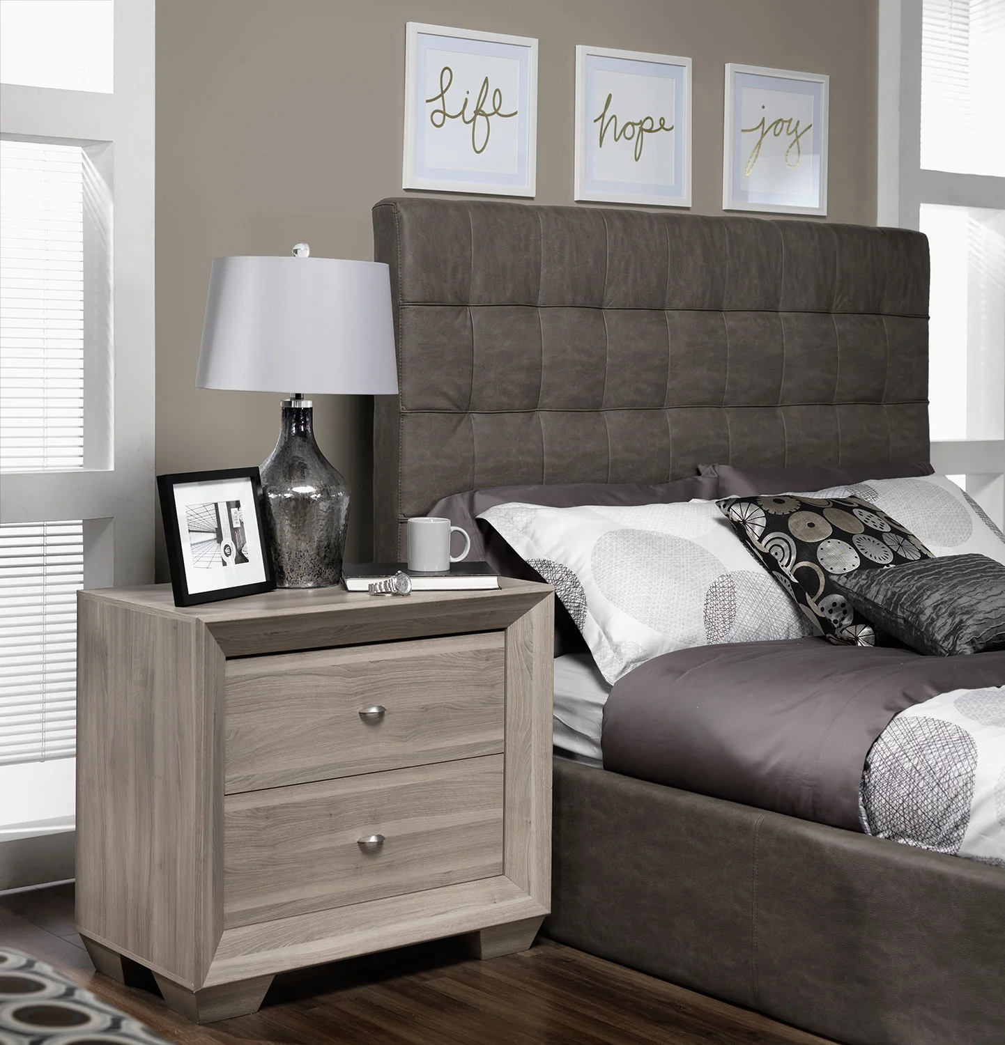 Franklin Night Table - Taupe - Image 5
