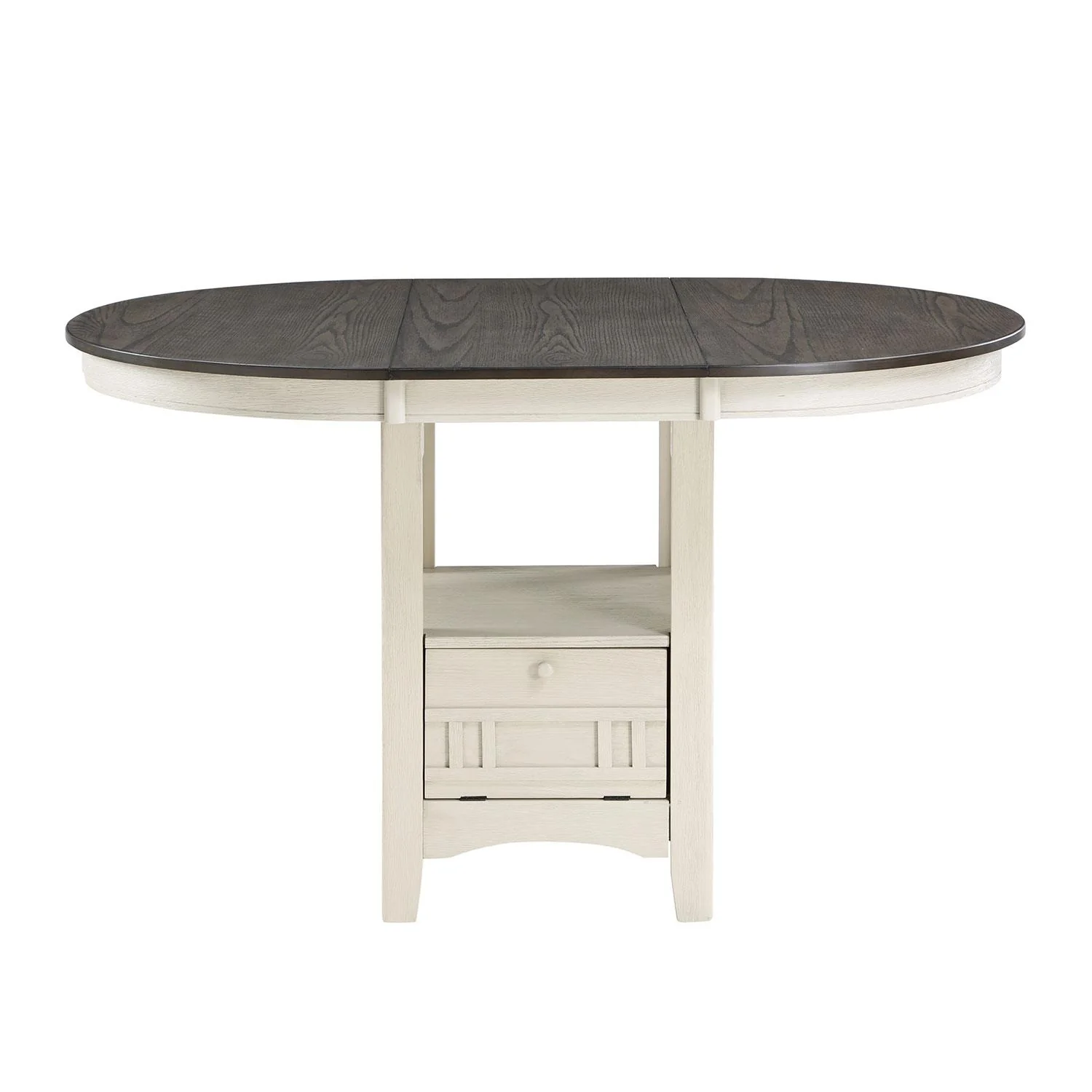 Freda 5-Piece Extendable Counter Height Dining Set - White, Dark Brown - Image 4