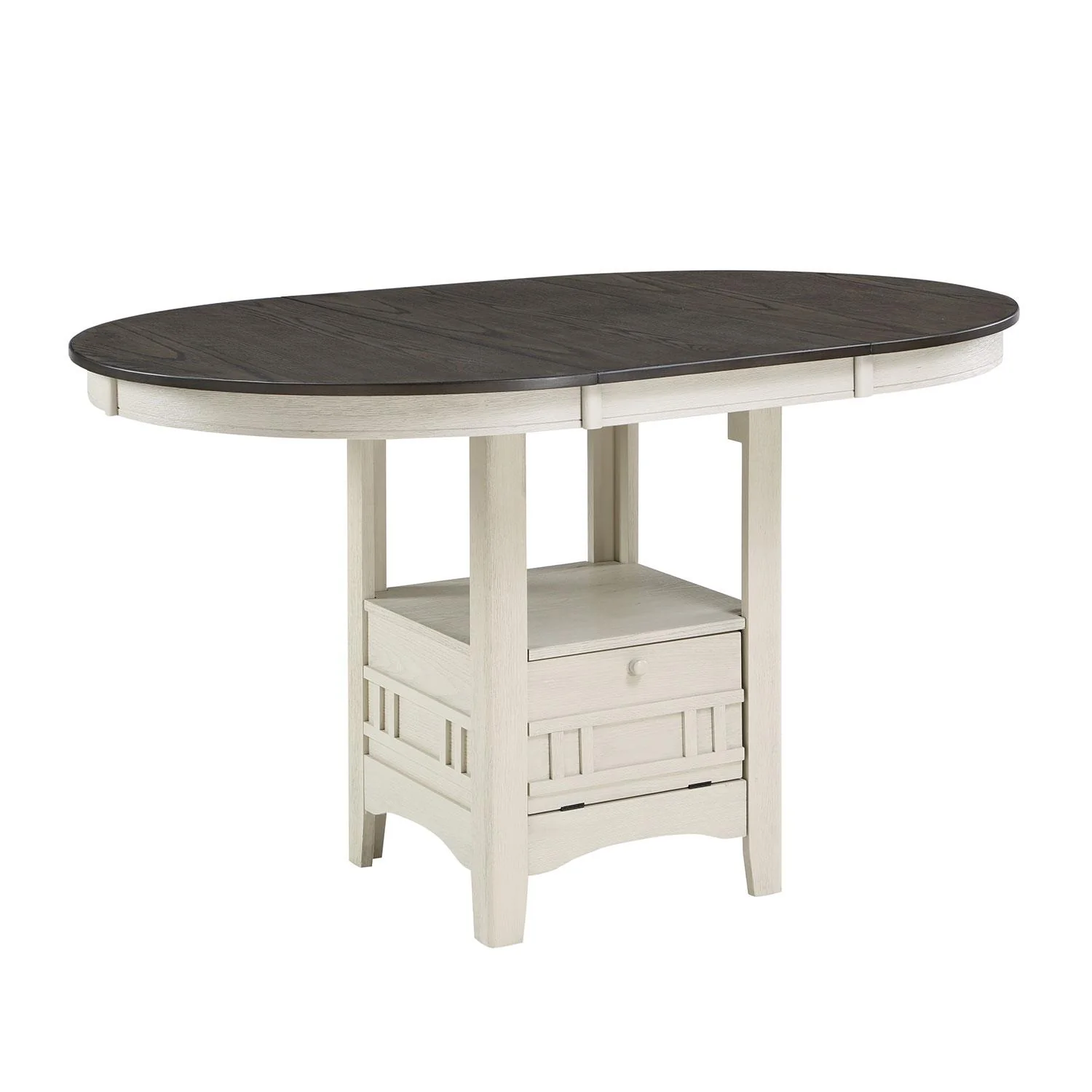 Freda 5-Piece Extendable Counter Height Dining Set - White, Dark Brown - Image 5