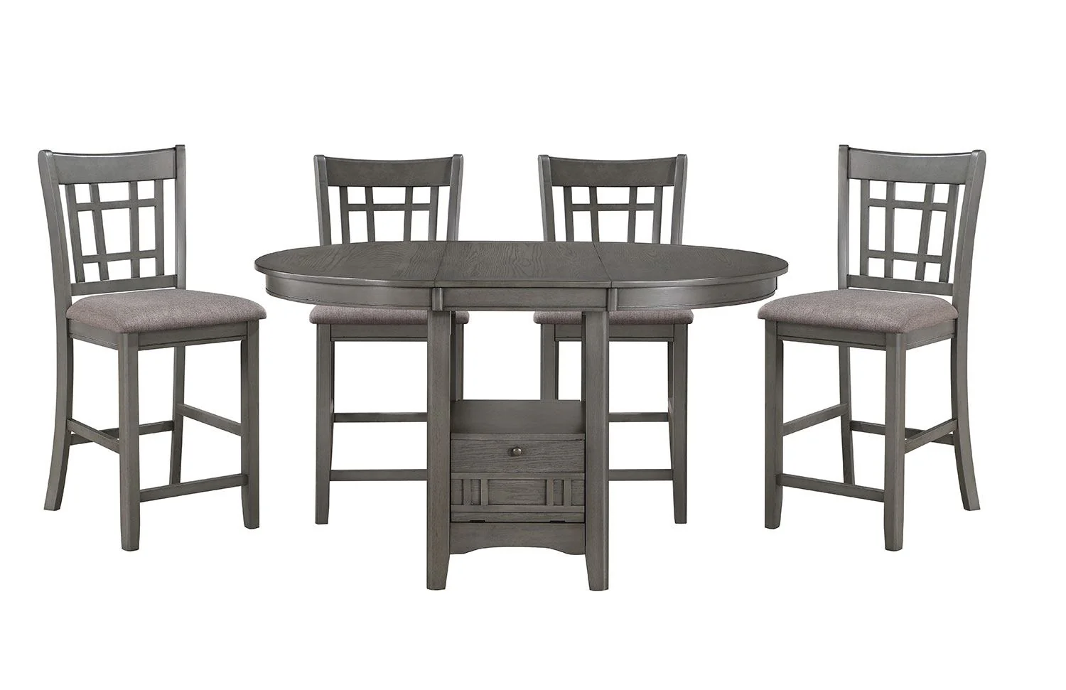 Freda Extendable Counter Height Dining Table - Grey - Image 7