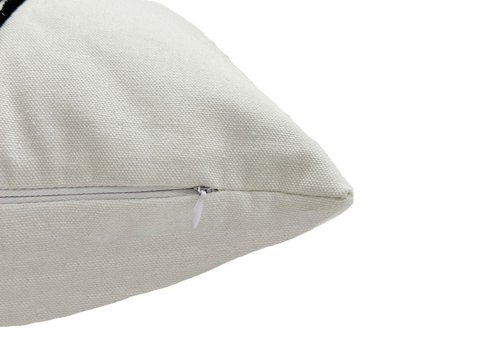 Free Spirit 18 x 18" Cushion - Mustard, White and Black - Image 3