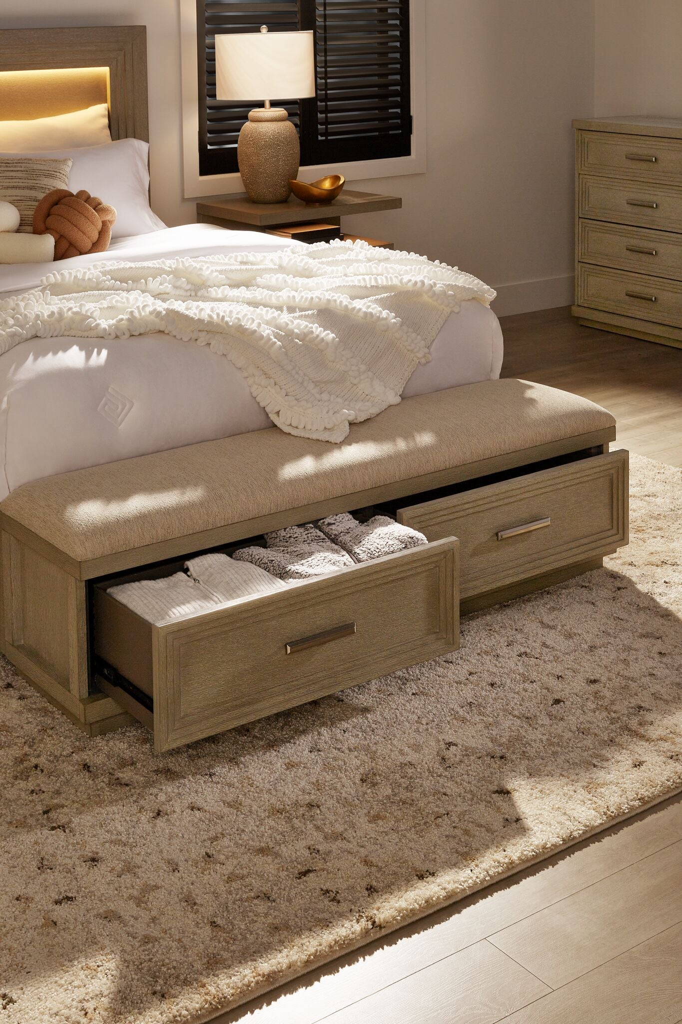 Fresh Perspective 5' x 8' Area Rug - Light Brown and Beige - Image 4