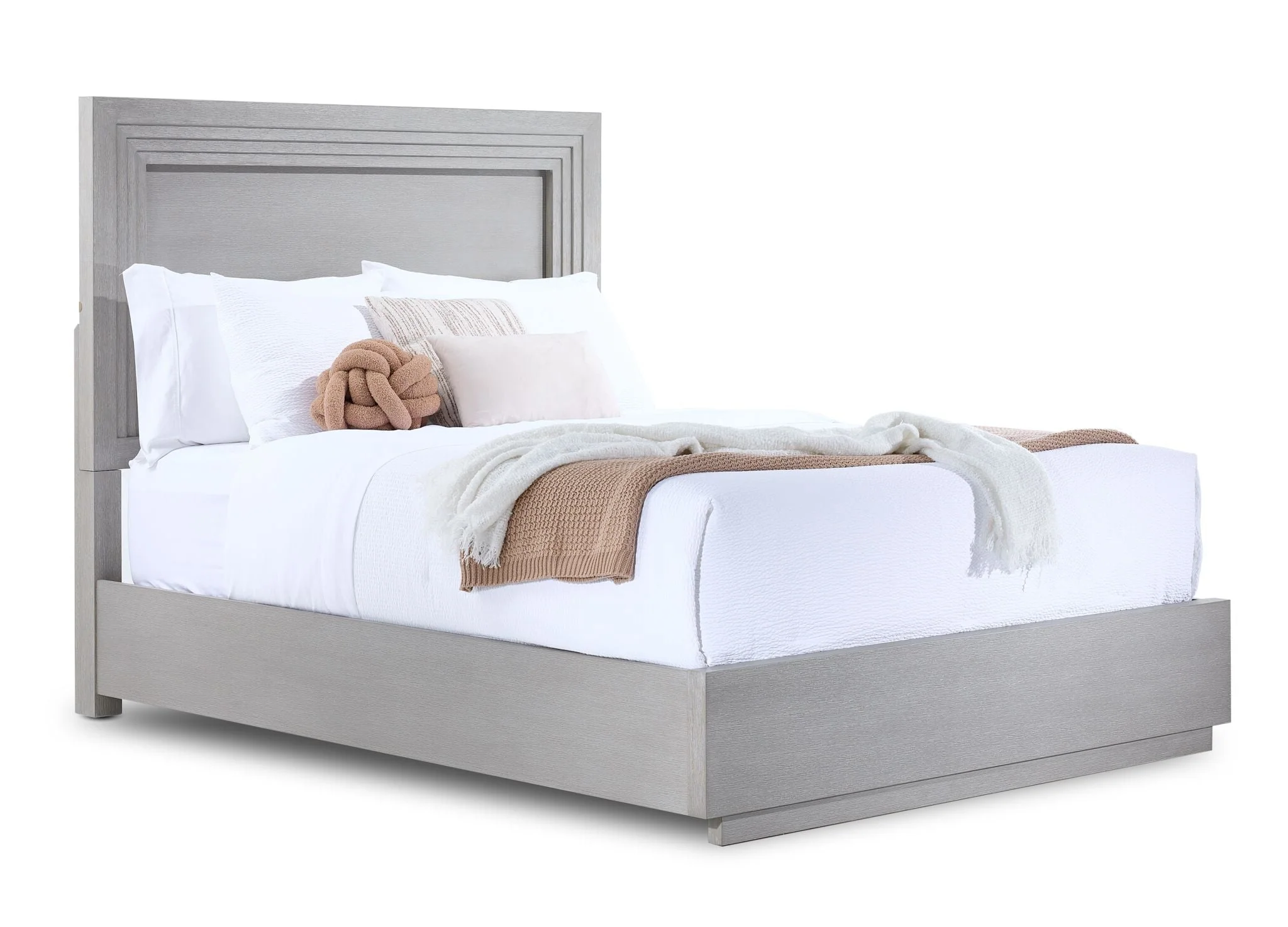 Fresh Perspective Cascade 3-Piece Queen Panel Bed - Dovetail Grey