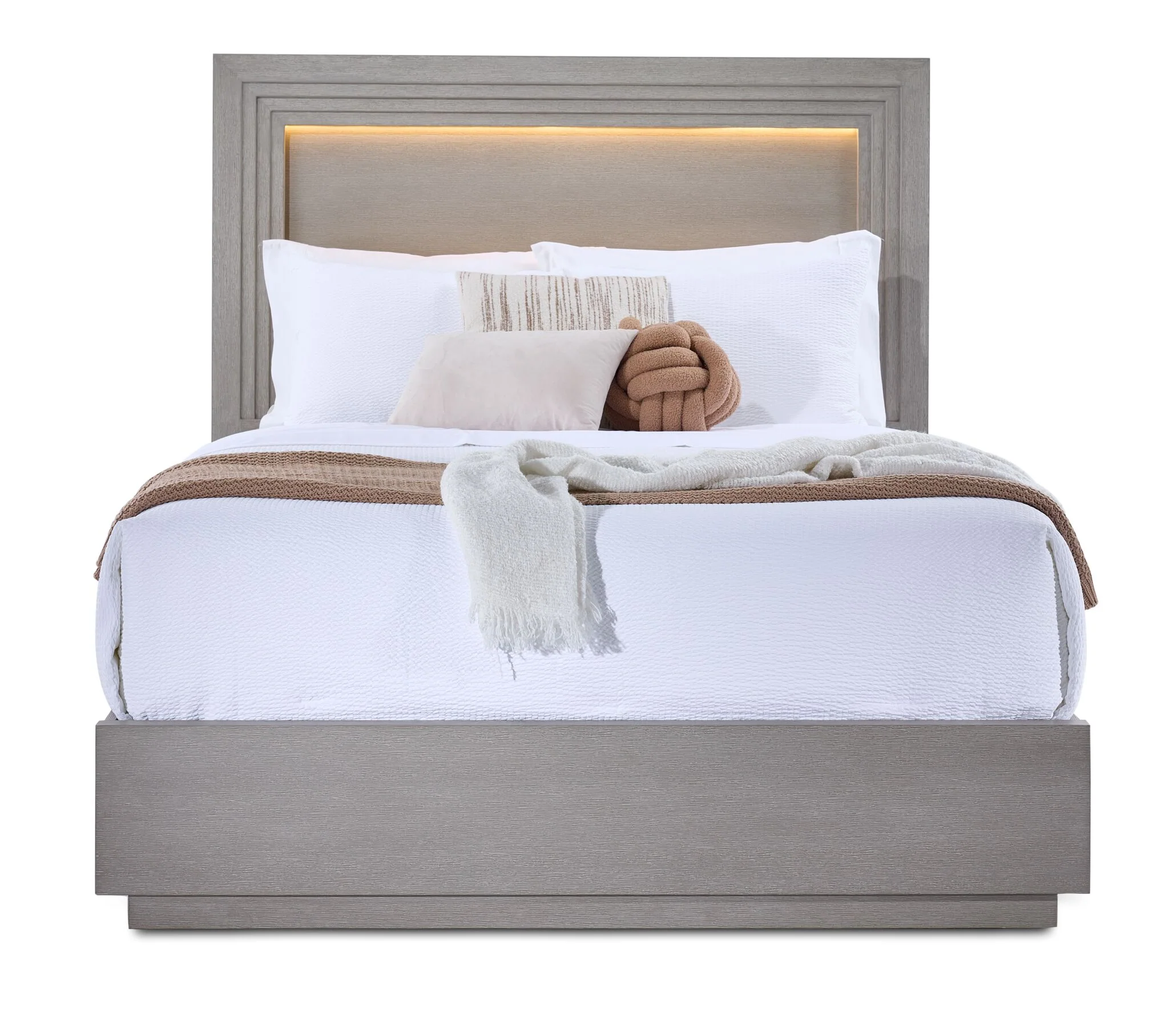 Fresh Perspective Cascade 3-Piece Queen Panel Bed - Dovetail Grey - Image 4
