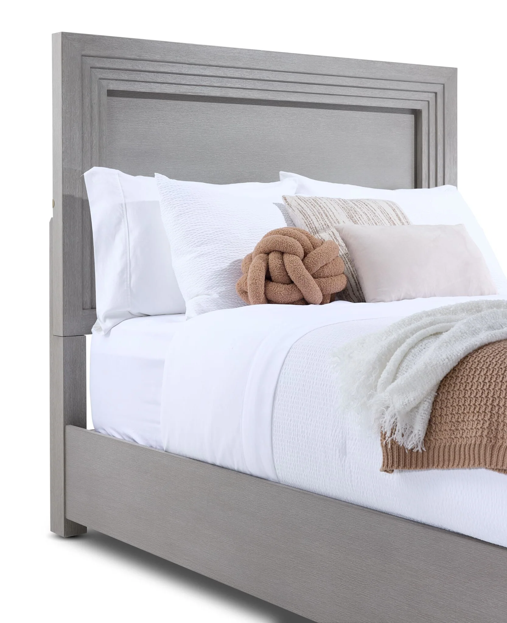 Fresh Perspective Cascade 3-Piece Queen Panel Bed - Dovetail Grey - Image 5