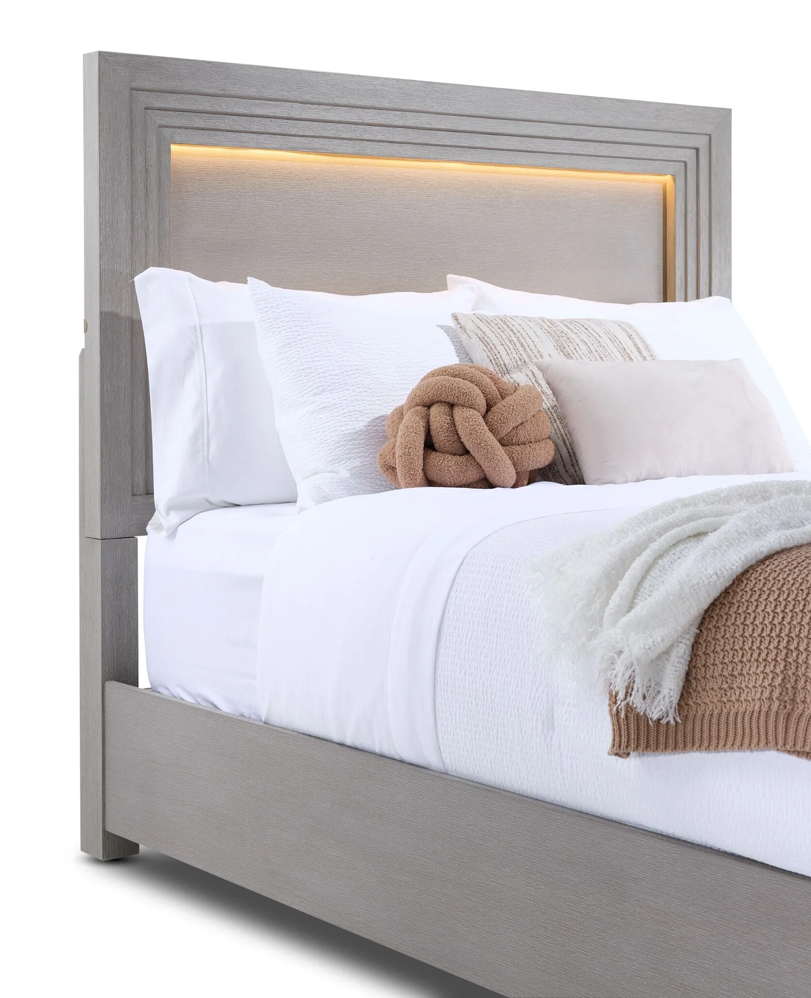 Fresh Perspective Cascade 3-Piece Queen Panel Bed - Dovetail Grey - Image 6