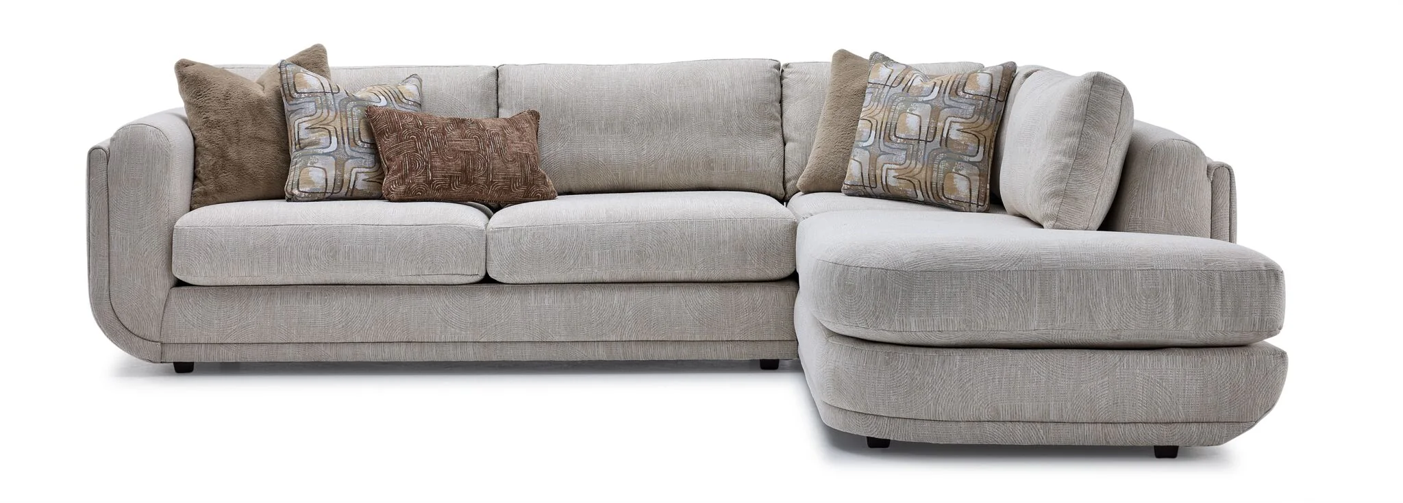 Fresh Perspective - Perspective 2-Piece Sectional with Right-Facing Chaise - Beige - Image 4