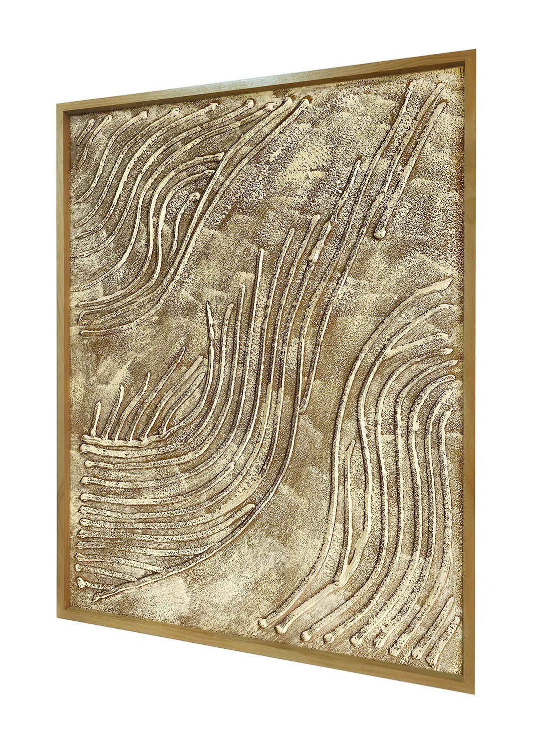 Fresh Perspective Textured Art - Light Brown/Gold - Image 2