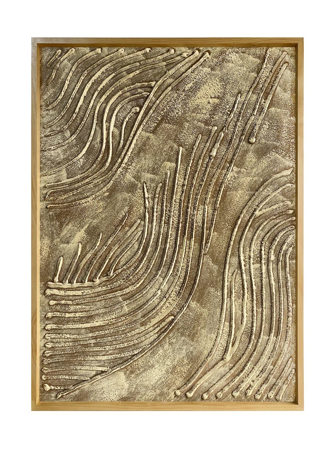 Fresh Perspective Textured Art - Light Brown/Gold - Image 3