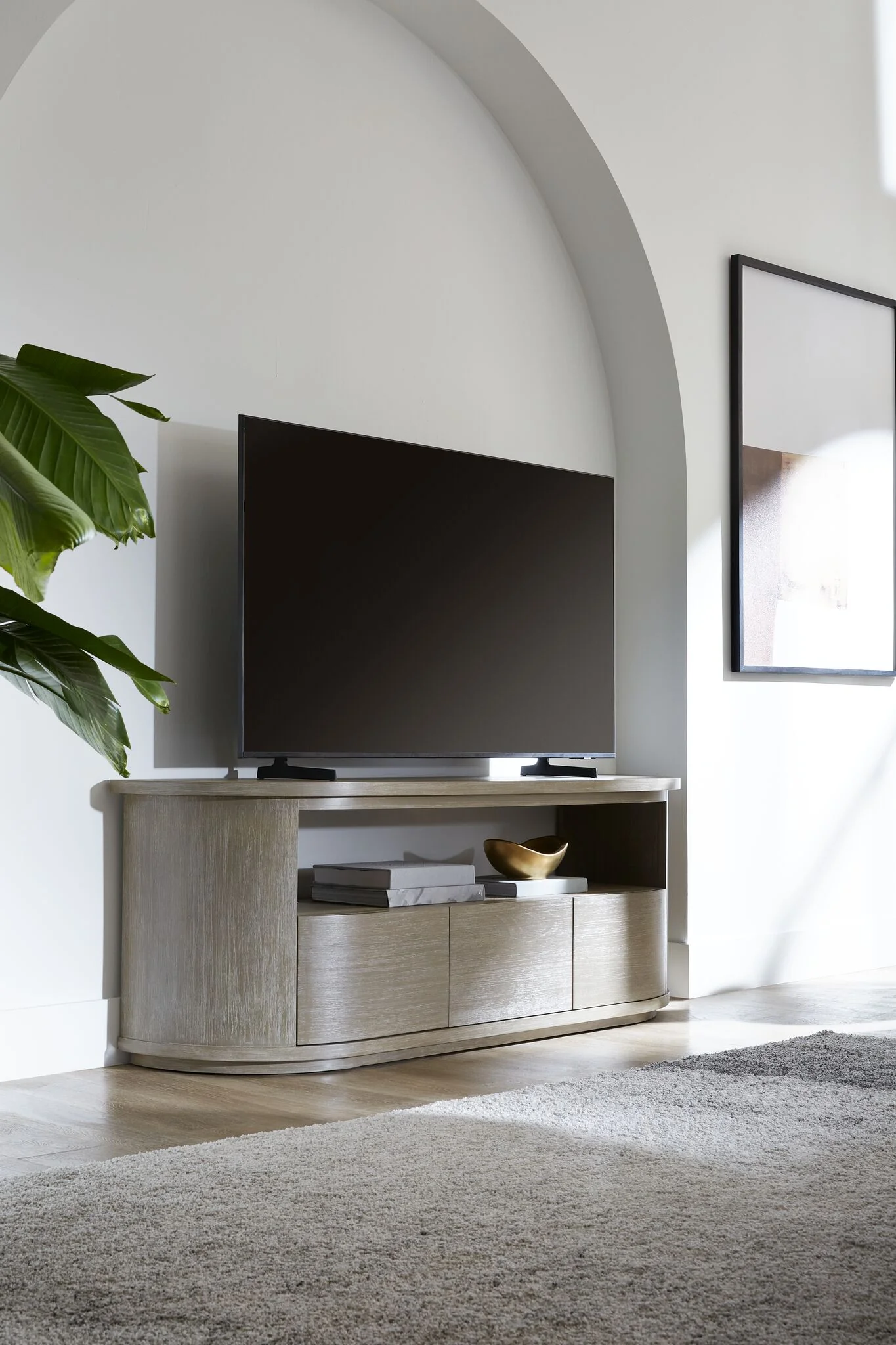 Fresh Perspective Turin 70" TV Stand - Grey - Image 2