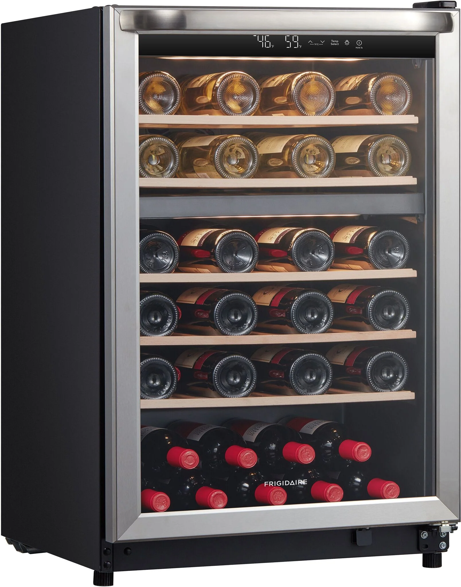 Frigidaire 22" 4.4 Cu. Ft. Stainless Steel Two-Zone Wine Cooler - FRWE4626AS - Image 2