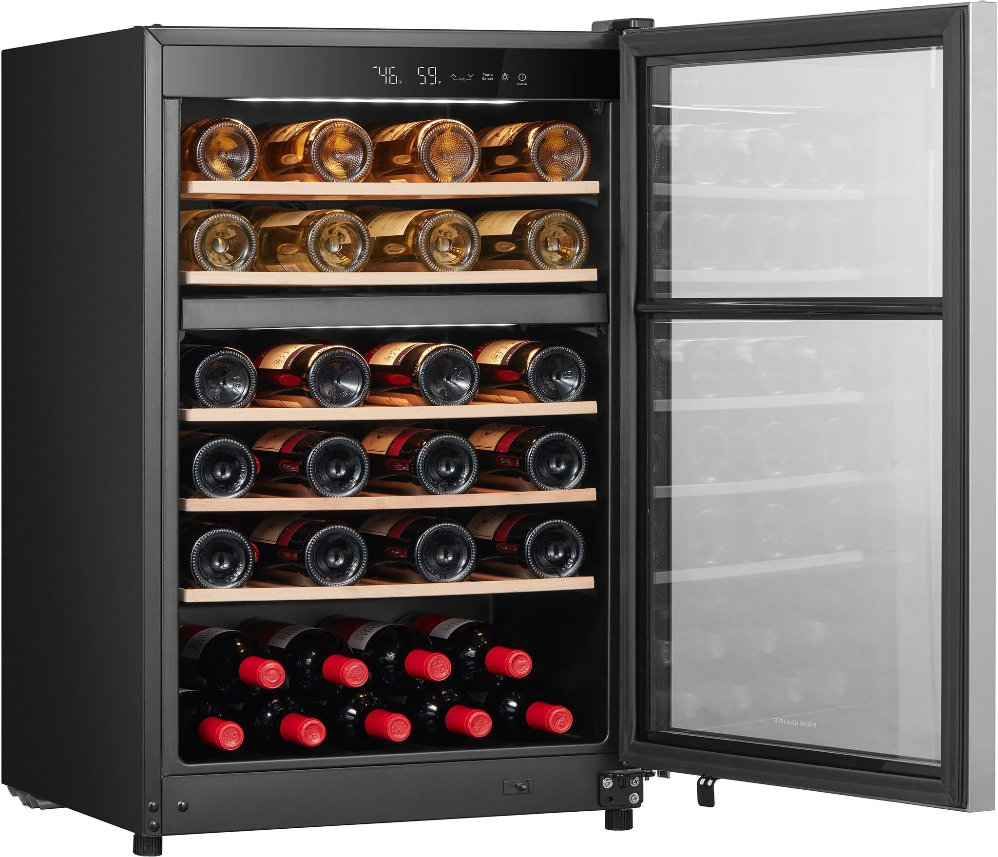 Frigidaire 22" 4.4 Cu. Ft. Stainless Steel Two-Zone Wine Cooler - FRWE4626AS - Image 4