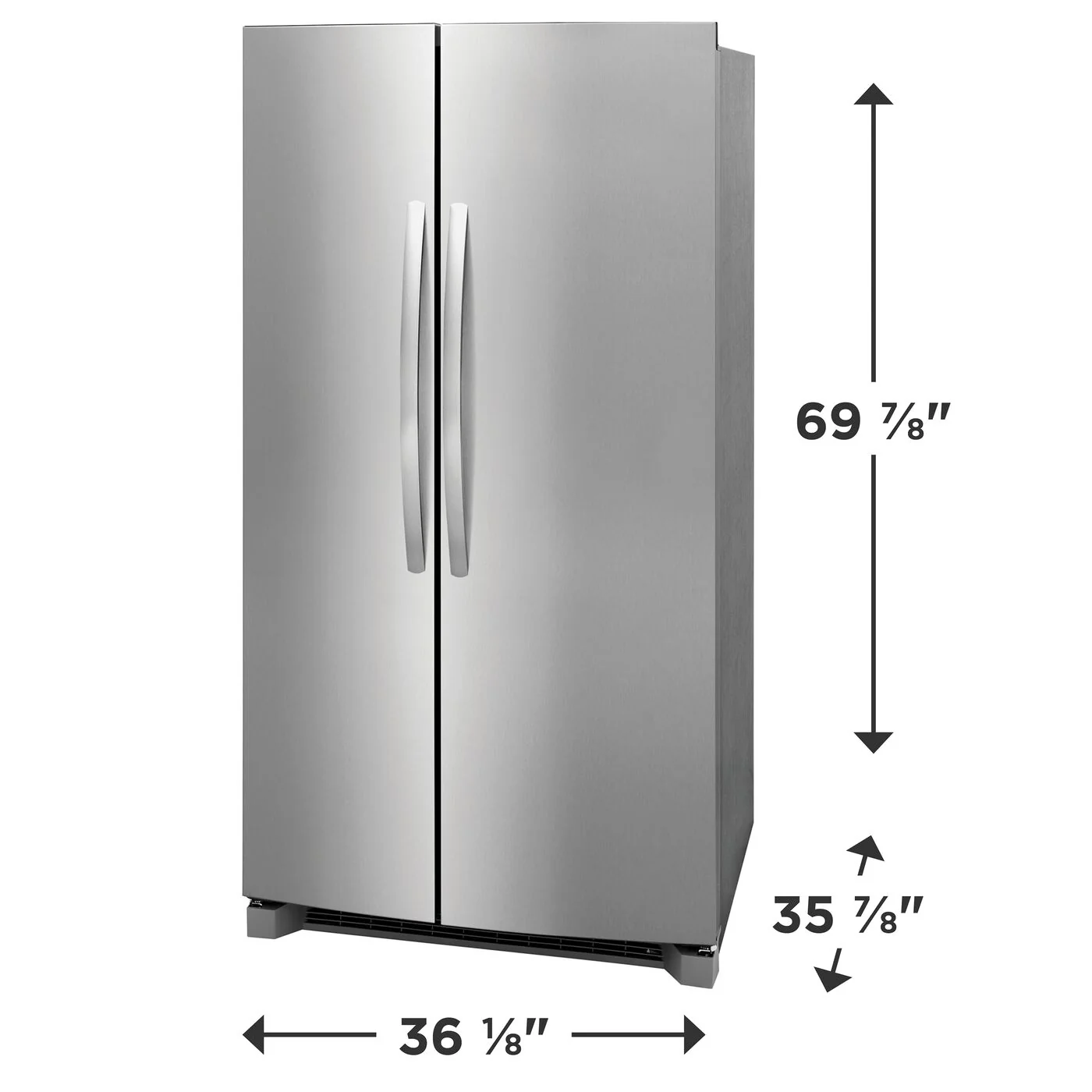 Frigidaire 36" 26.4 Cu. Ft. Stainless Steel Standard-Depth Side-by-Side Refrigerator - FRSN2610AF - Image 2