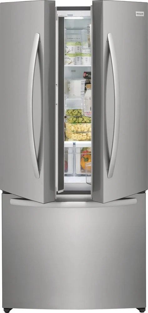 Frigidaire 31.5" 17.6 Cu. Ft. Brushed Stainless Steel French Door Refrigerator - FRFG1723AV - Image 4
